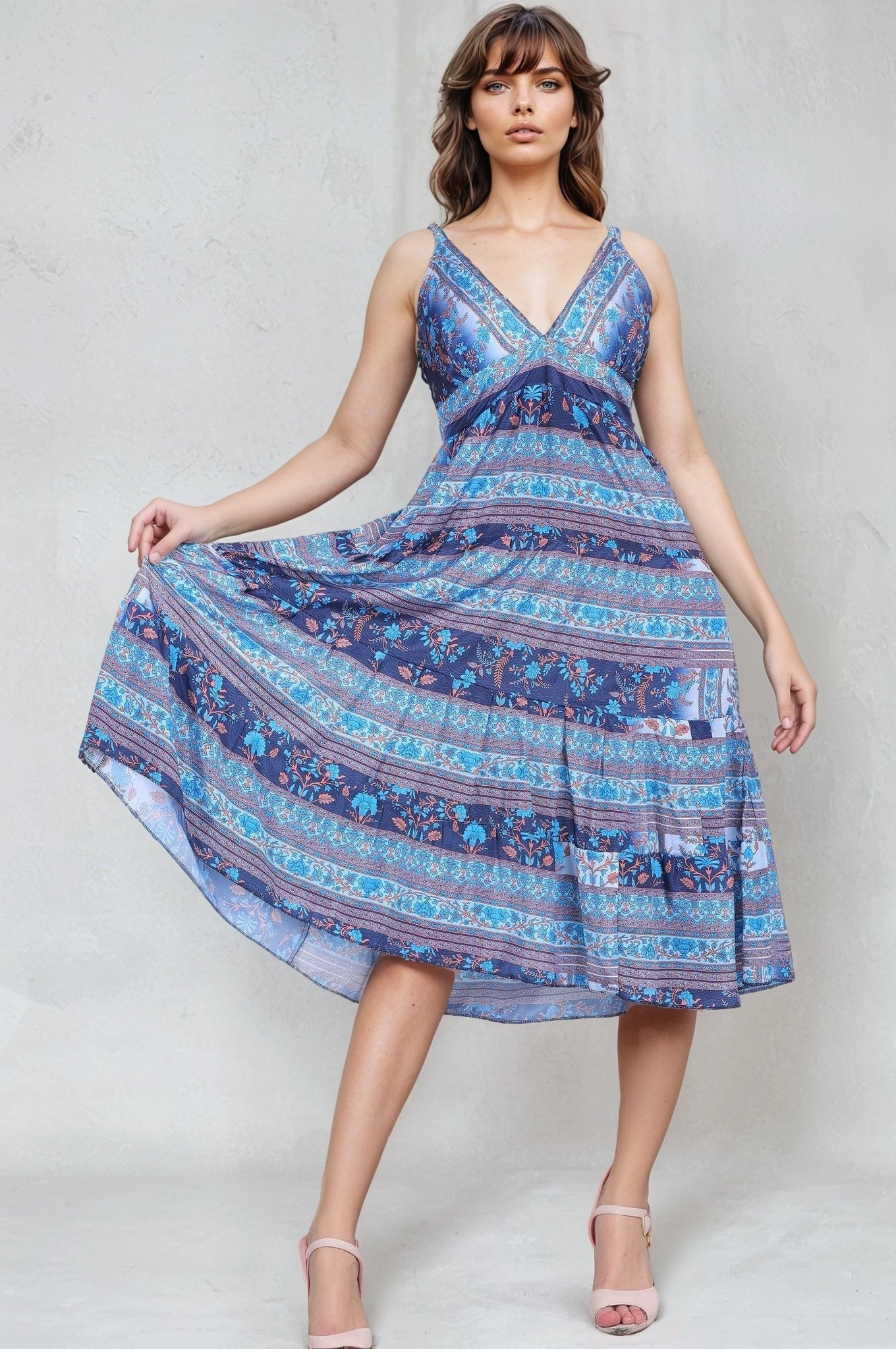Open Back Silk Dress AB - 27009 - Advance Apparels Inc