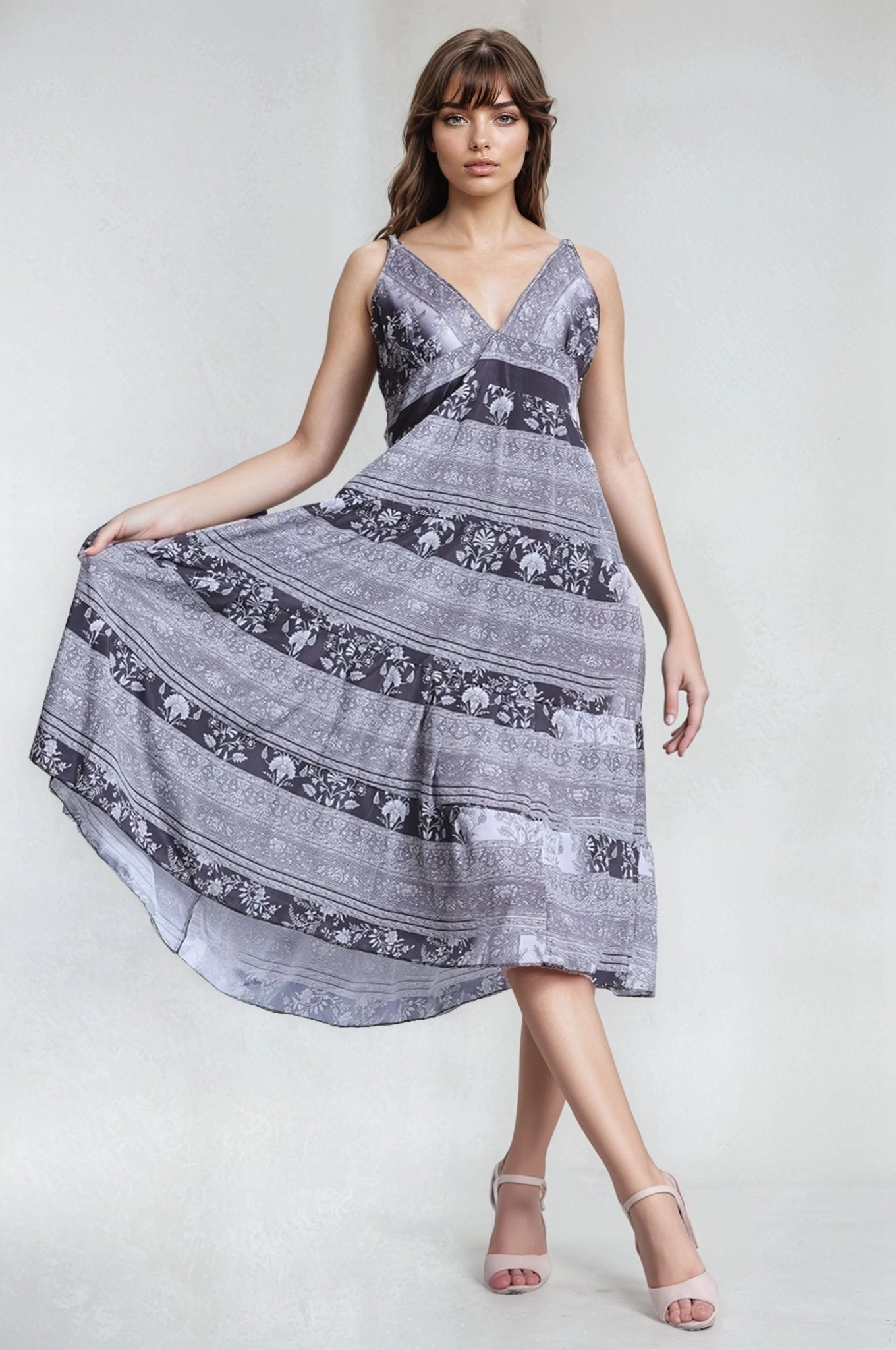 Open Back Silk Dress AB - 27009 - Advance Apparels Inc
