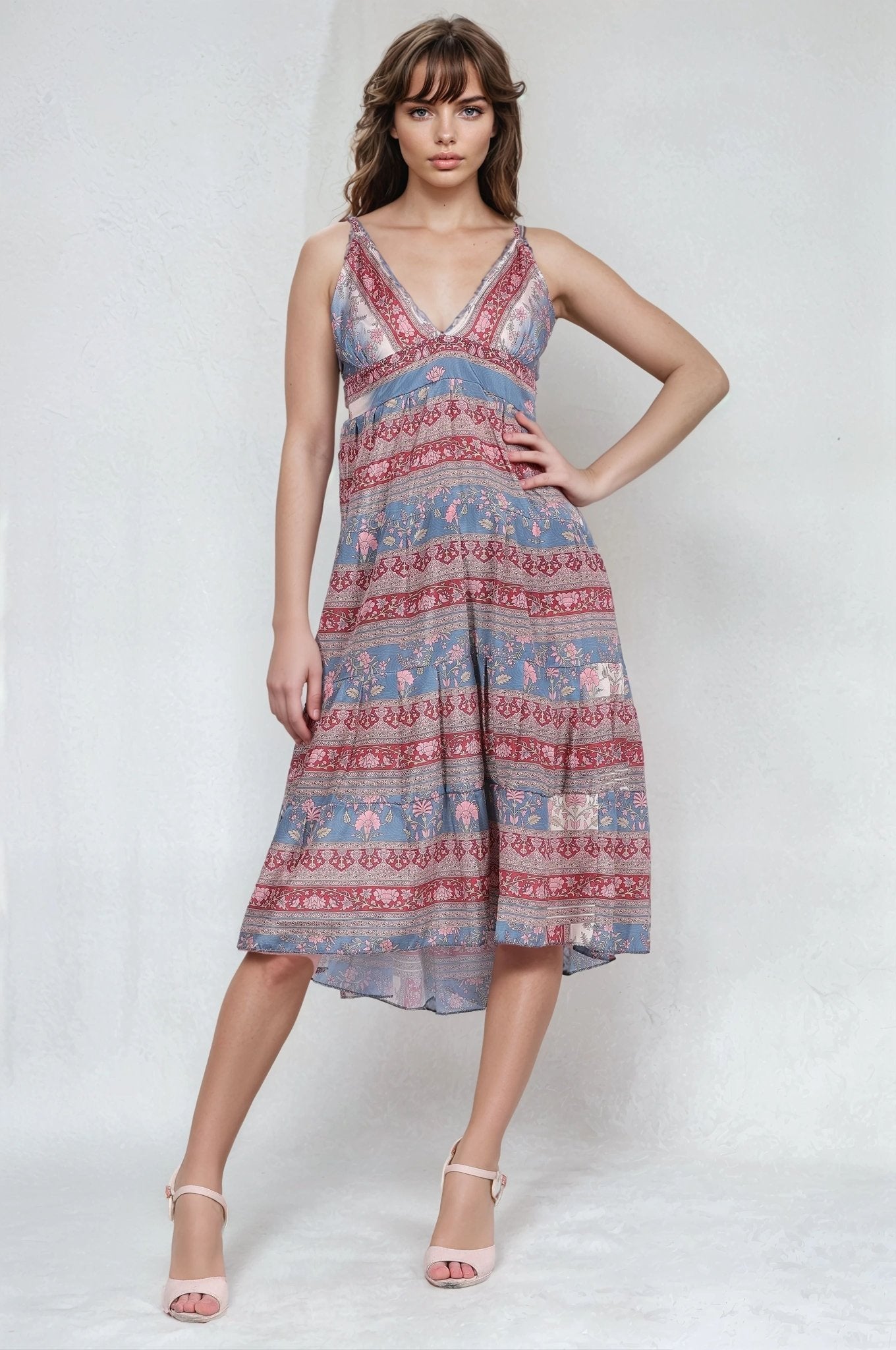 Open Back Silk Dress AB - 27009 - Advance Apparels Inc