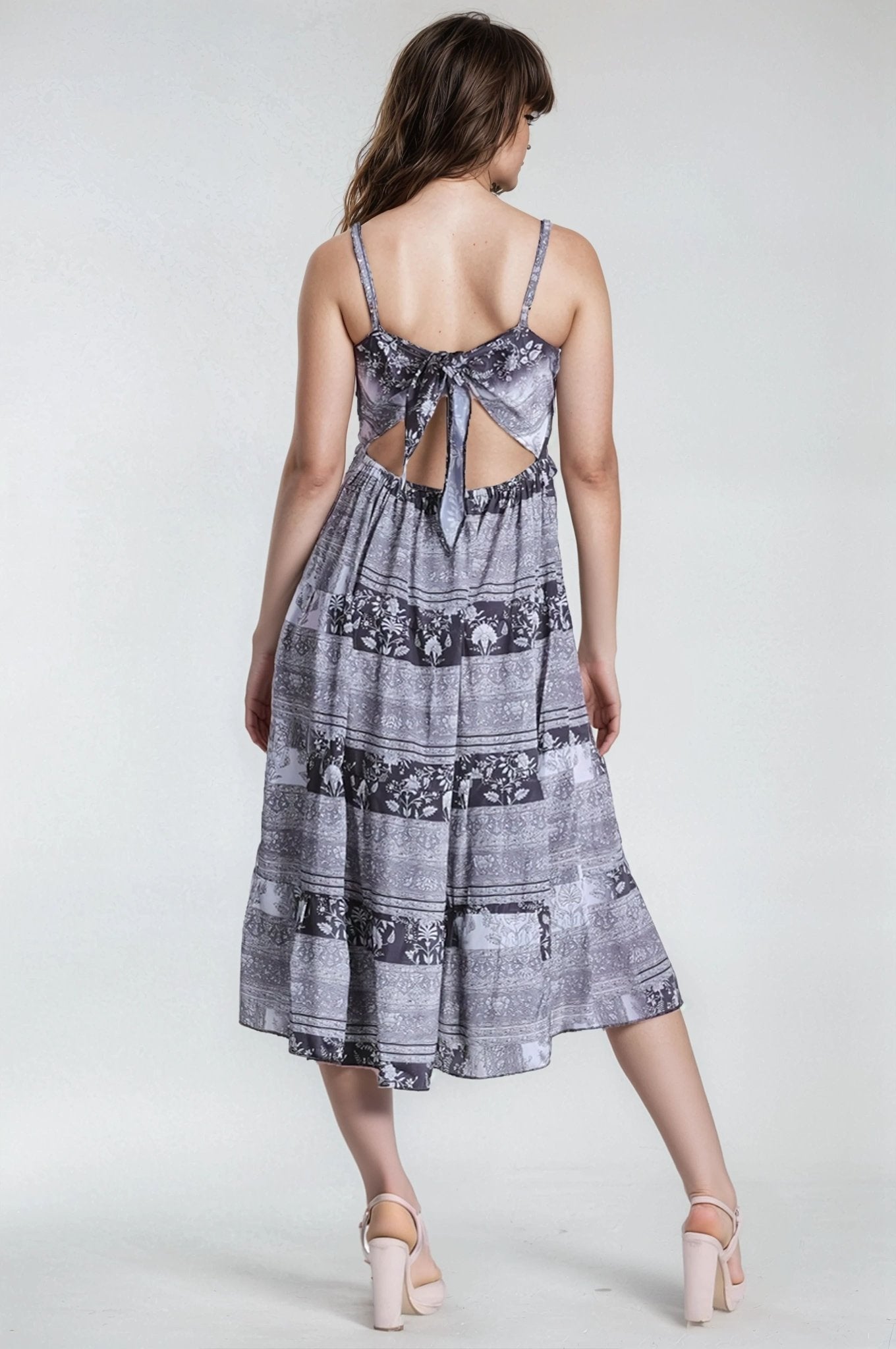 Open Back Silk Dress AB - 27009 - Advance Apparels Inc