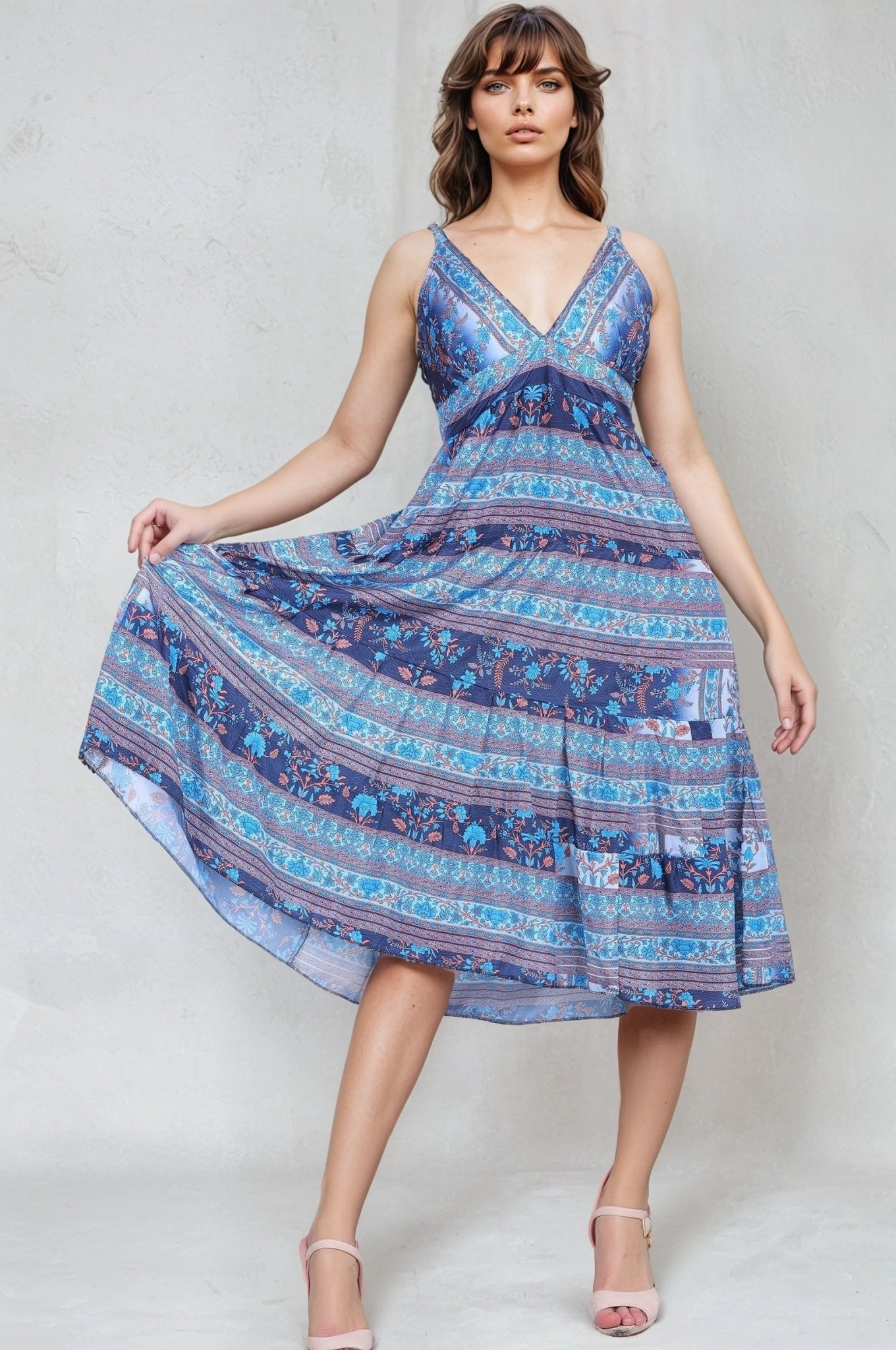 Open Back Silk Dress AB - 27009 - Advance Apparels Inc