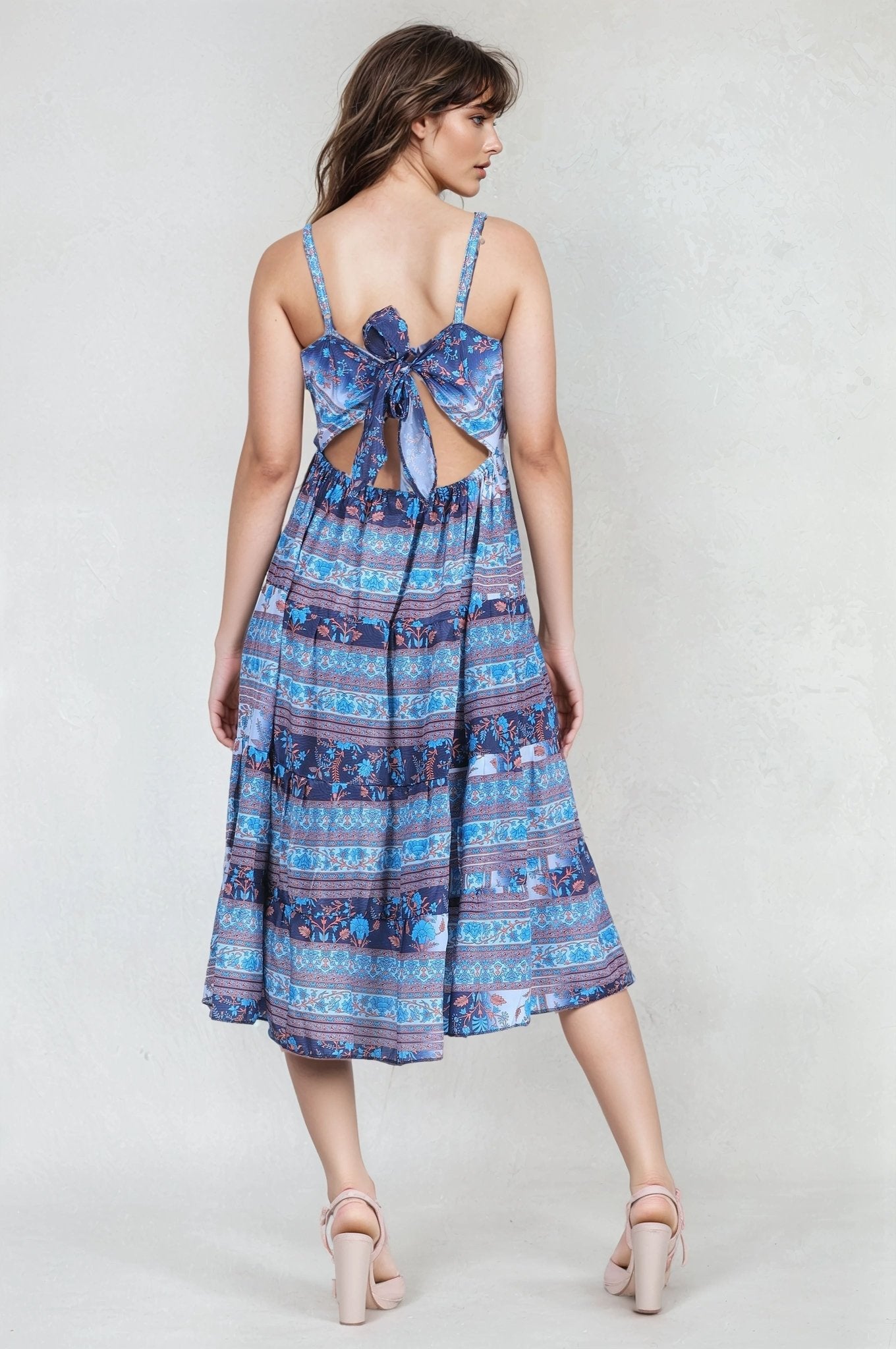 Open Back Silk Dress AB - 27009 - Advance Apparels Inc
