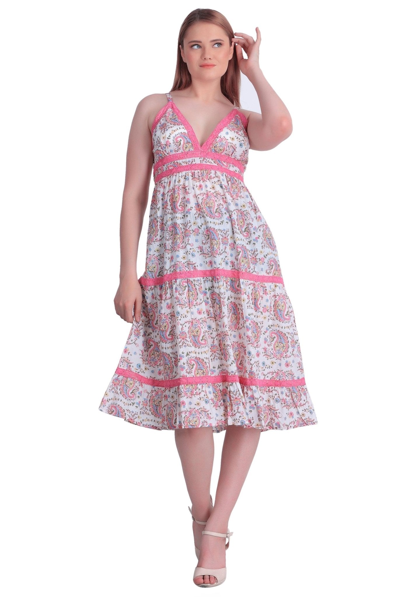 Organic Floral Print Dress OC5155 - Advance Apparels Inc