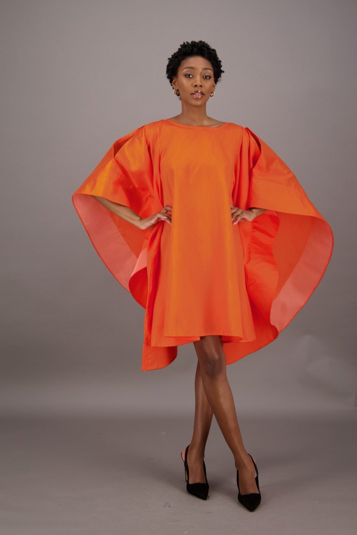 Oversized Cape Dress AD-25032 Green / One Size Fits Most Oversized Cape Dress AD-25032 Green / One Size Fits Most