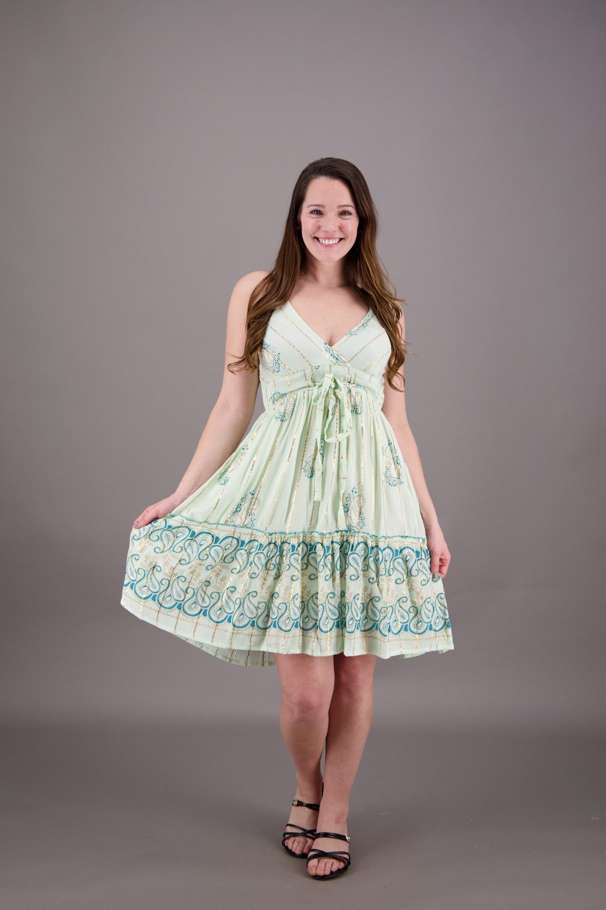 Paisley Breeze Middy Dress 24946 - Advance Apparels Inc