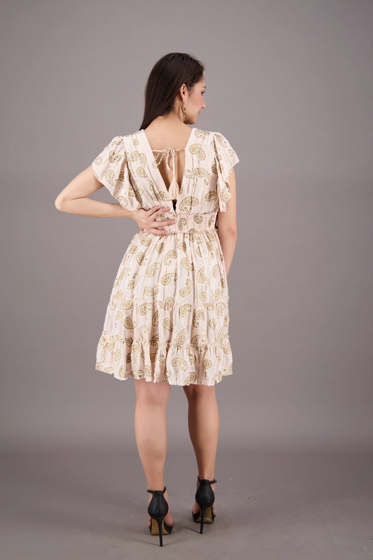 Paisley Charm Middy Boho Dress - Advance Apparels Inc
