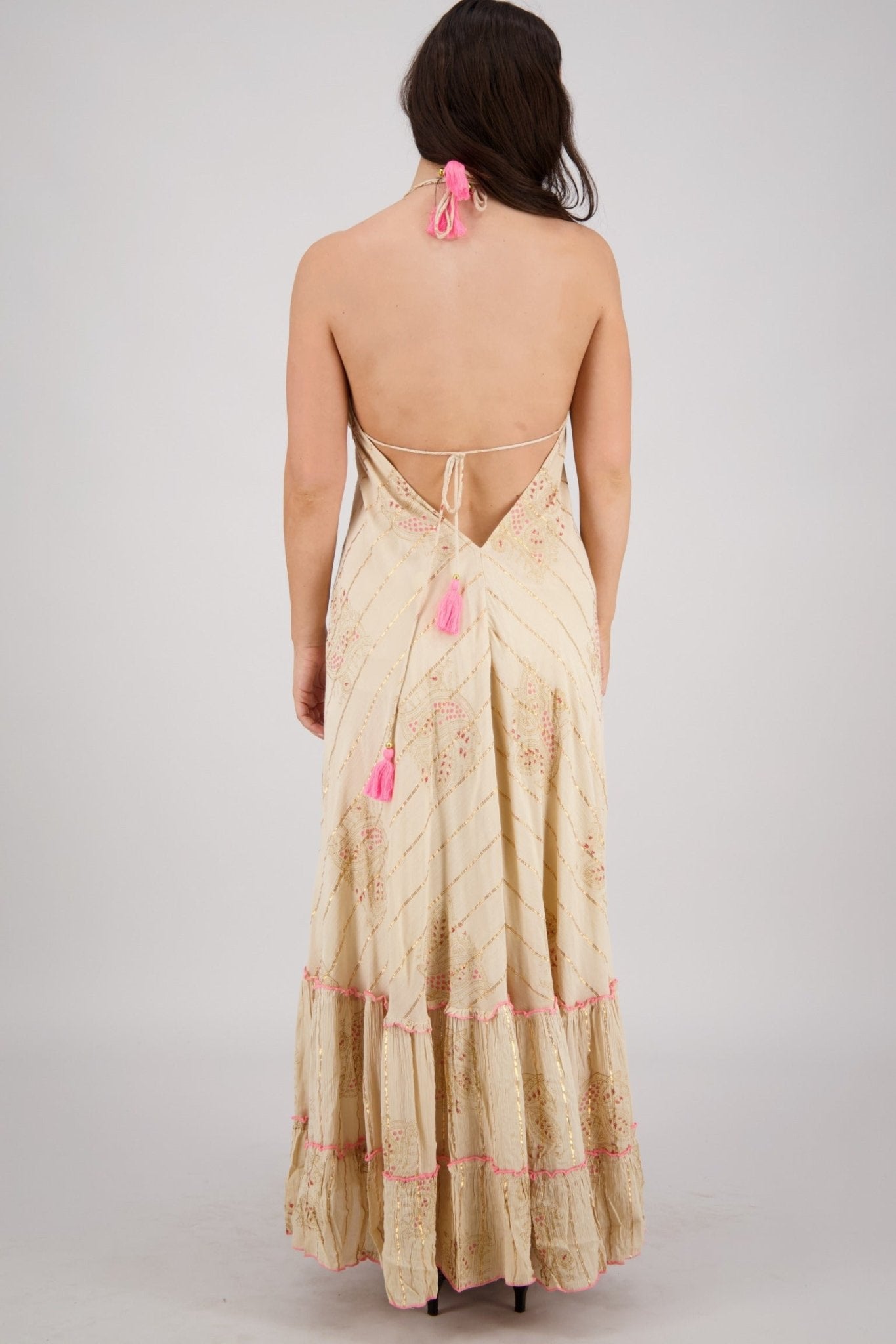 Paisley Halter Maxi Dress 25211 - Advance Apparels Inc