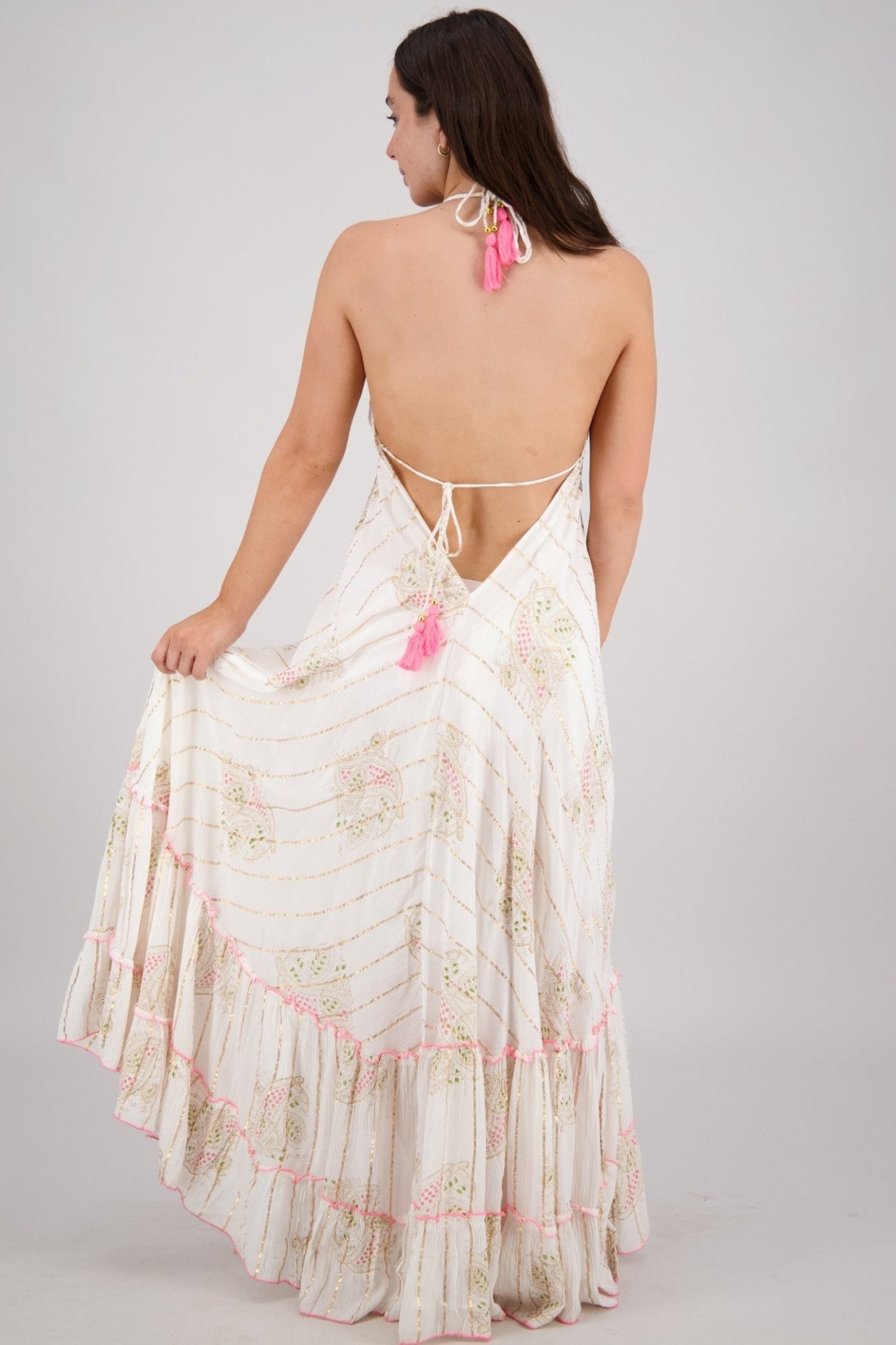 Paisley Halter Maxi Dress 25211 - Advance Apparels Inc
