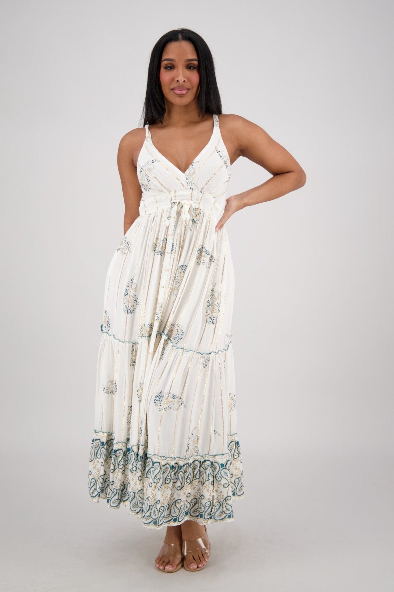 Paisley Whisper Boho Maxi 24922 - Advance Apparels Inc