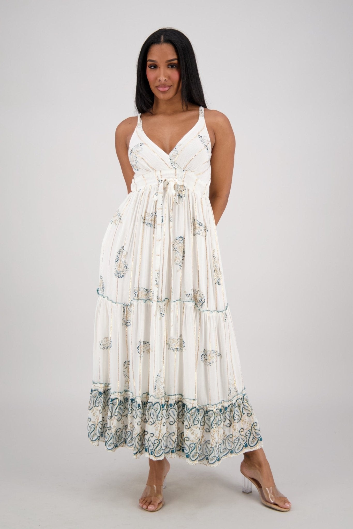 Paisley Whisper Boho Maxi 24922 - Advance Apparels Inc