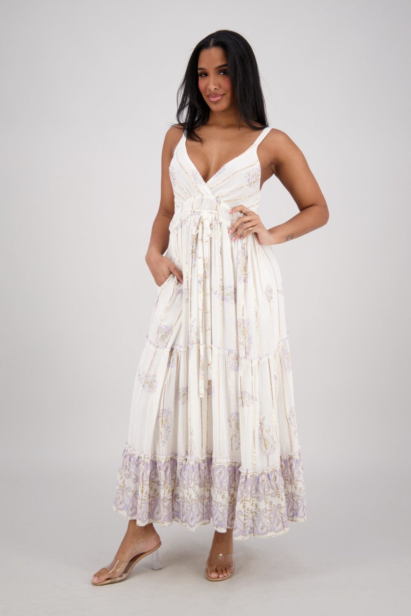 Paisley Whisper Boho Maxi 24922 - Advance Apparels Inc