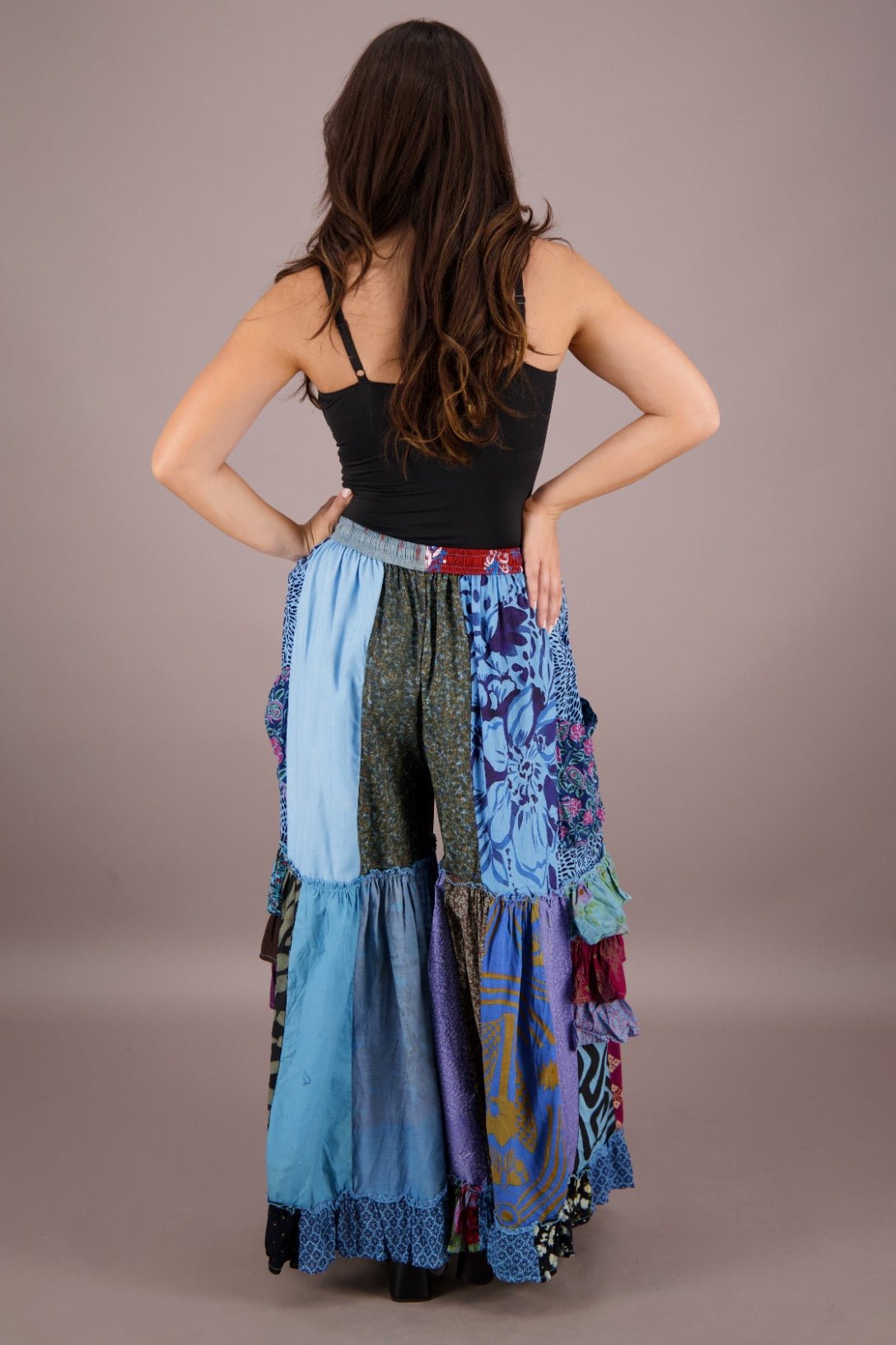 Palazzo Pants Patchwork PAT - 3272 - Advance Apparels Inc