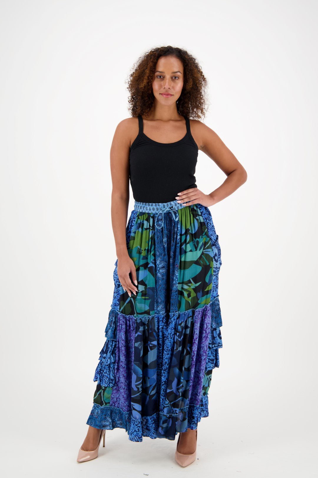Palazzo Pants Patchwork PAT - 3272 - Advance Apparels Inc