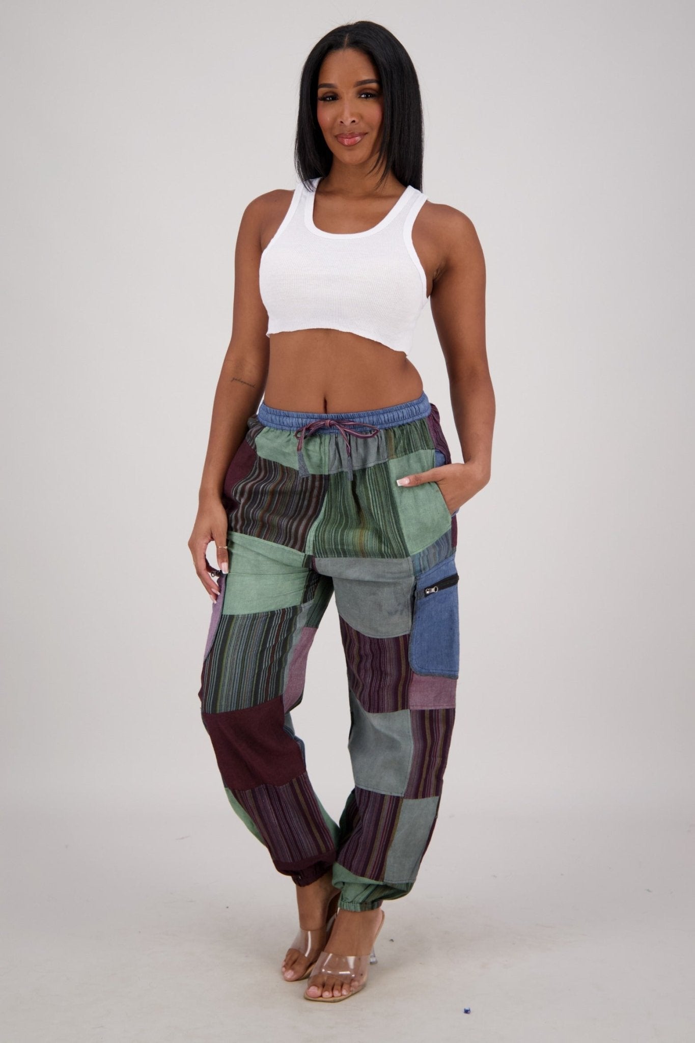 Patchwork Cargo Pants PAT - 3579 - Advance Apparels Inc