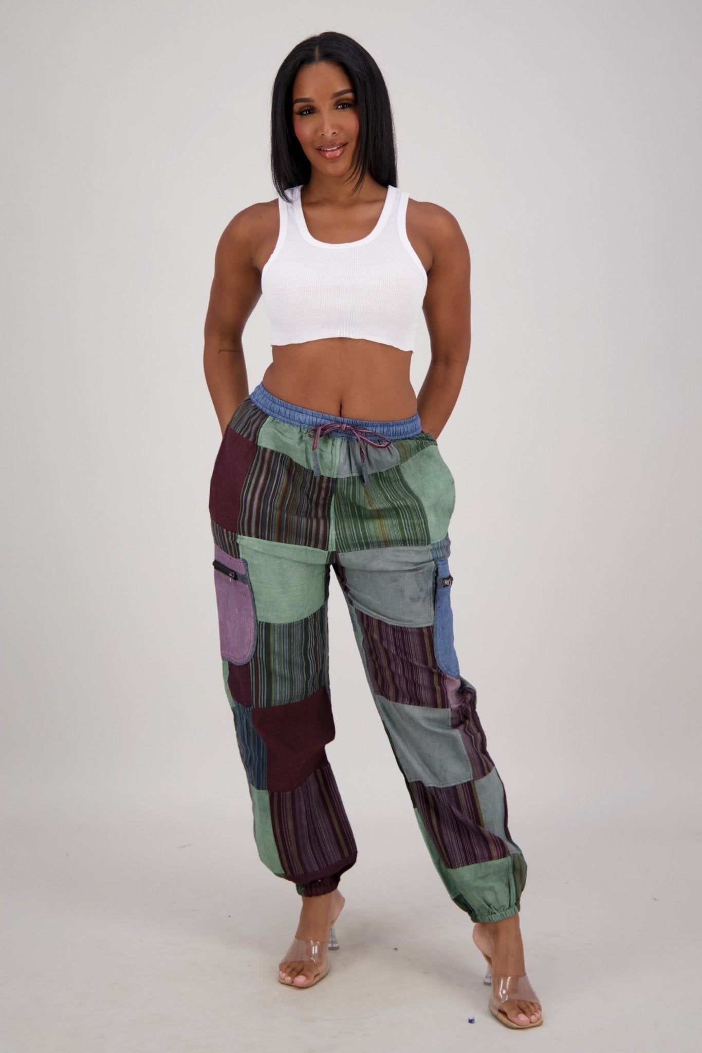 Patchwork Cargo Pants PAT - 3579 - Advance Apparels Inc