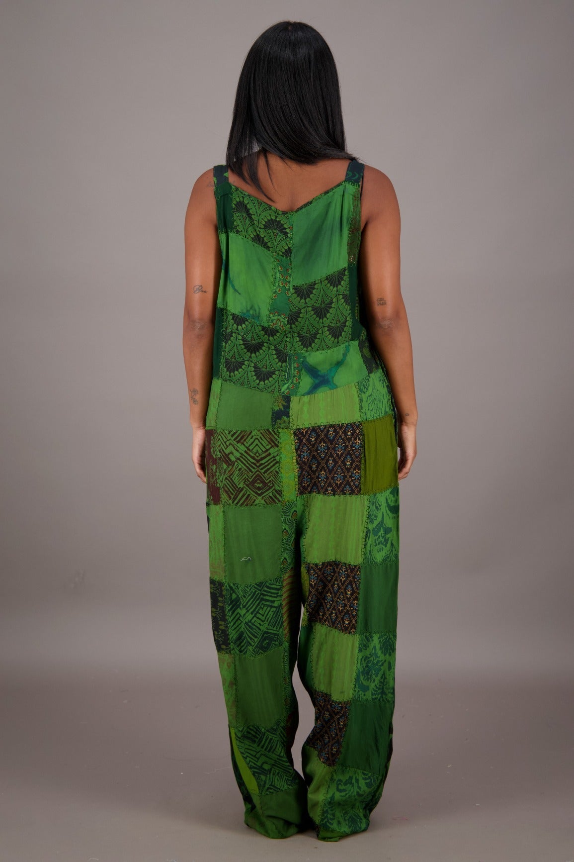 Patchwork Overalls w/ Pockets PAT - 3292 - Advance Apparels Inc