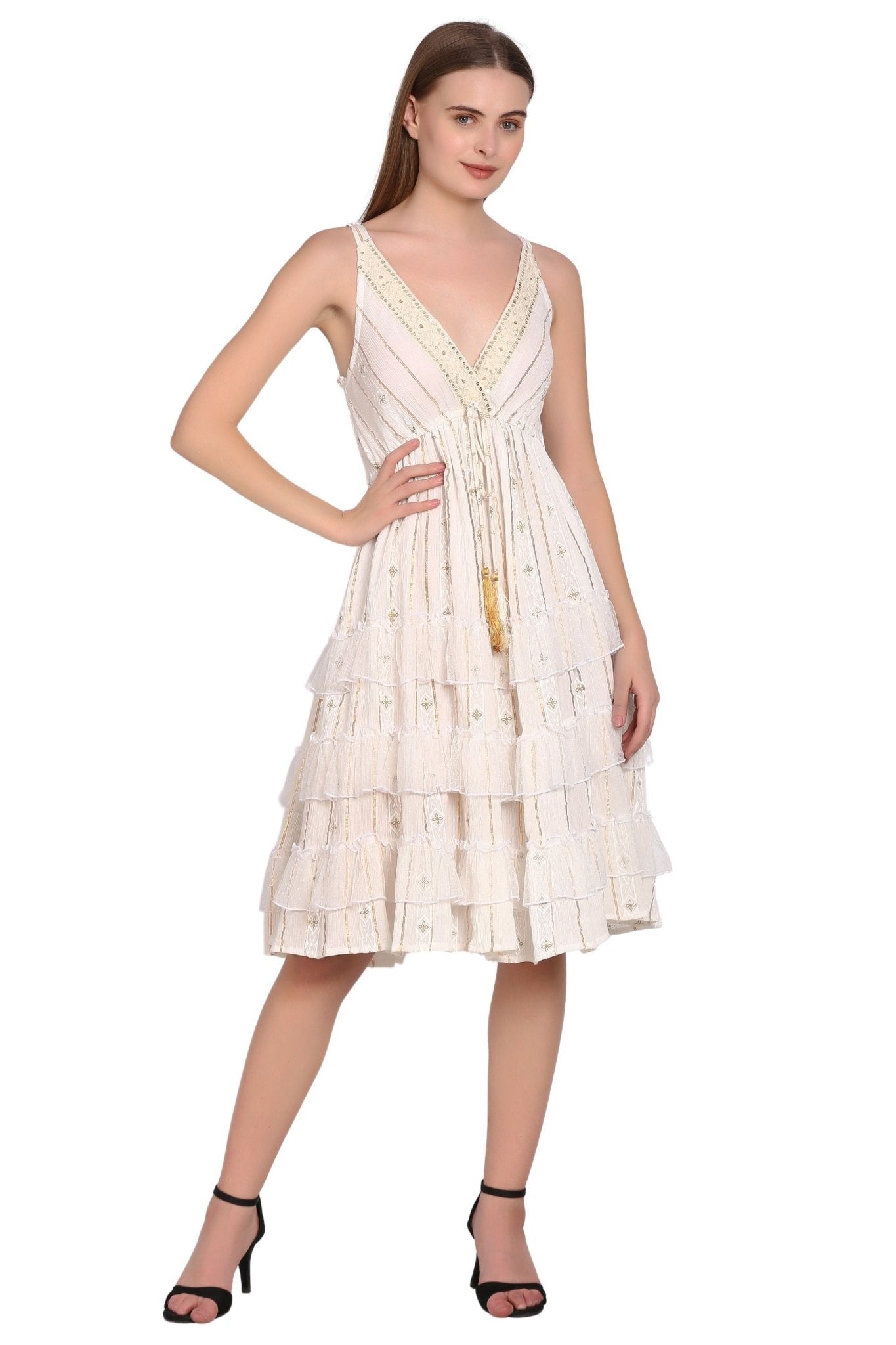 Petal Whispers Lace Midi Dress 24960 - Advance Apparels Inc