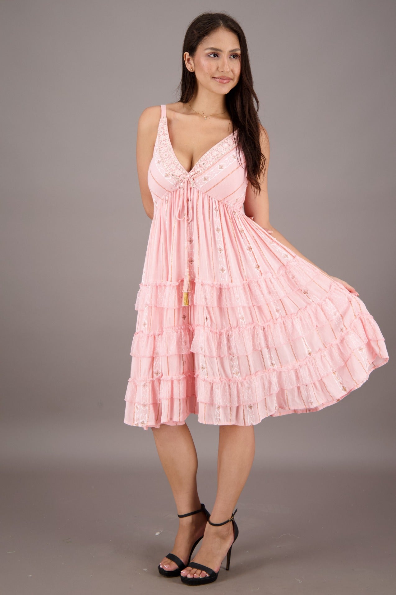 Petal Whispers Lace Midi Dress 24960 - Advance Apparels Inc