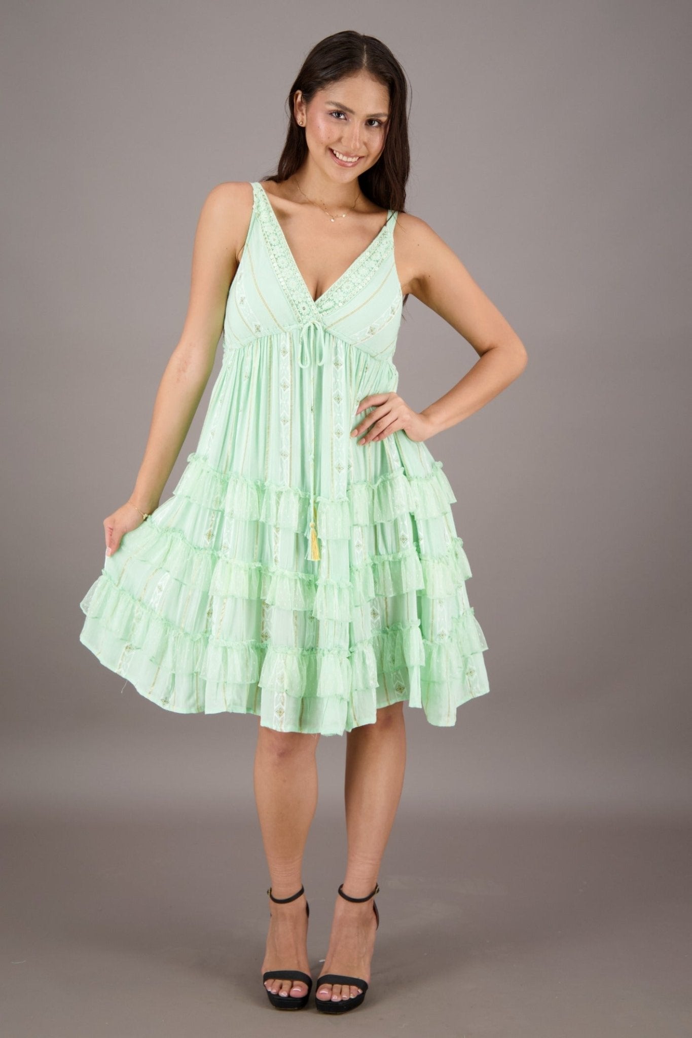 Petal Whispers Lace Midi Dress 24960 - Advance Apparels Inc