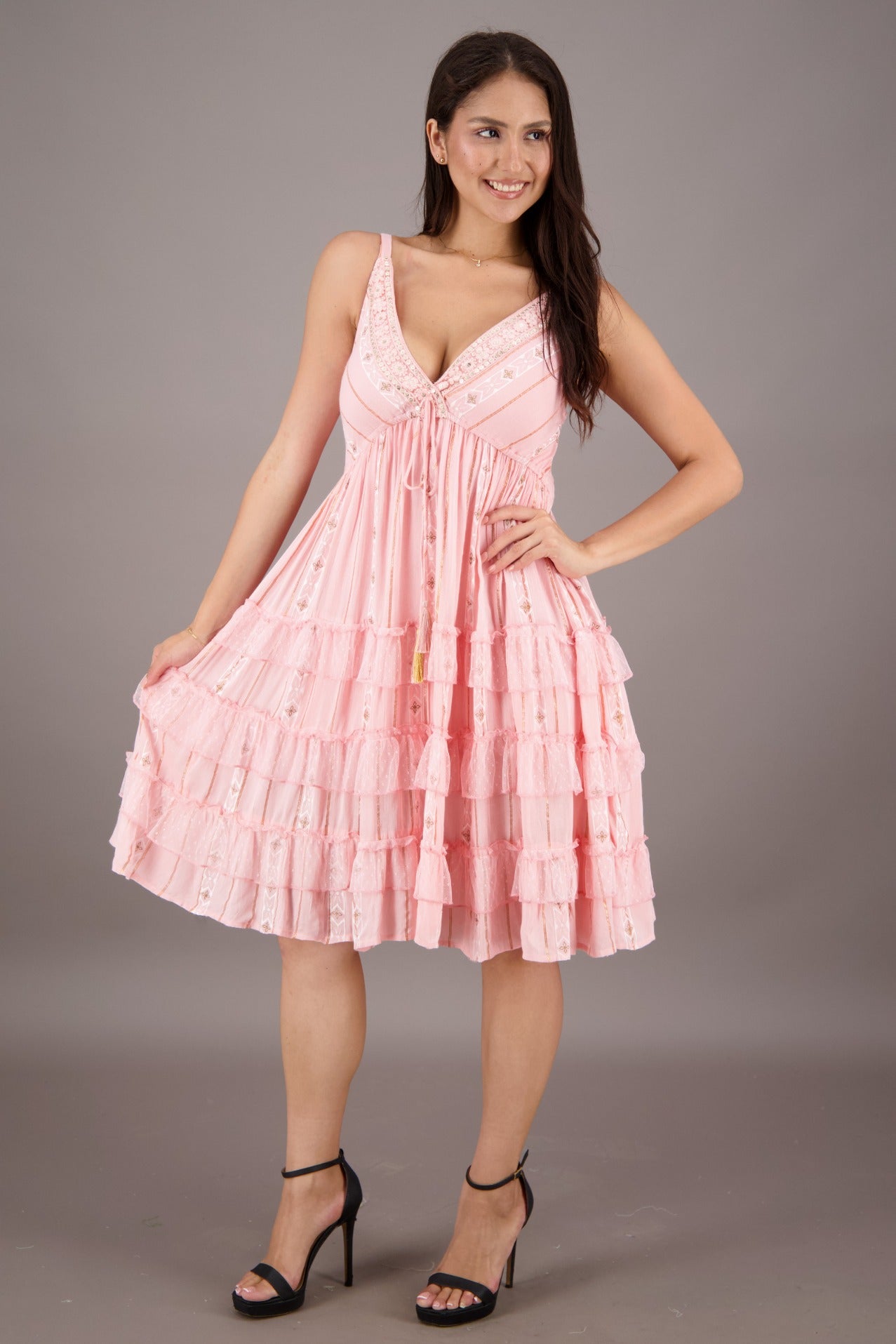 Petal Whispers Lace Midi Dress 24960 - Advance Apparels Inc