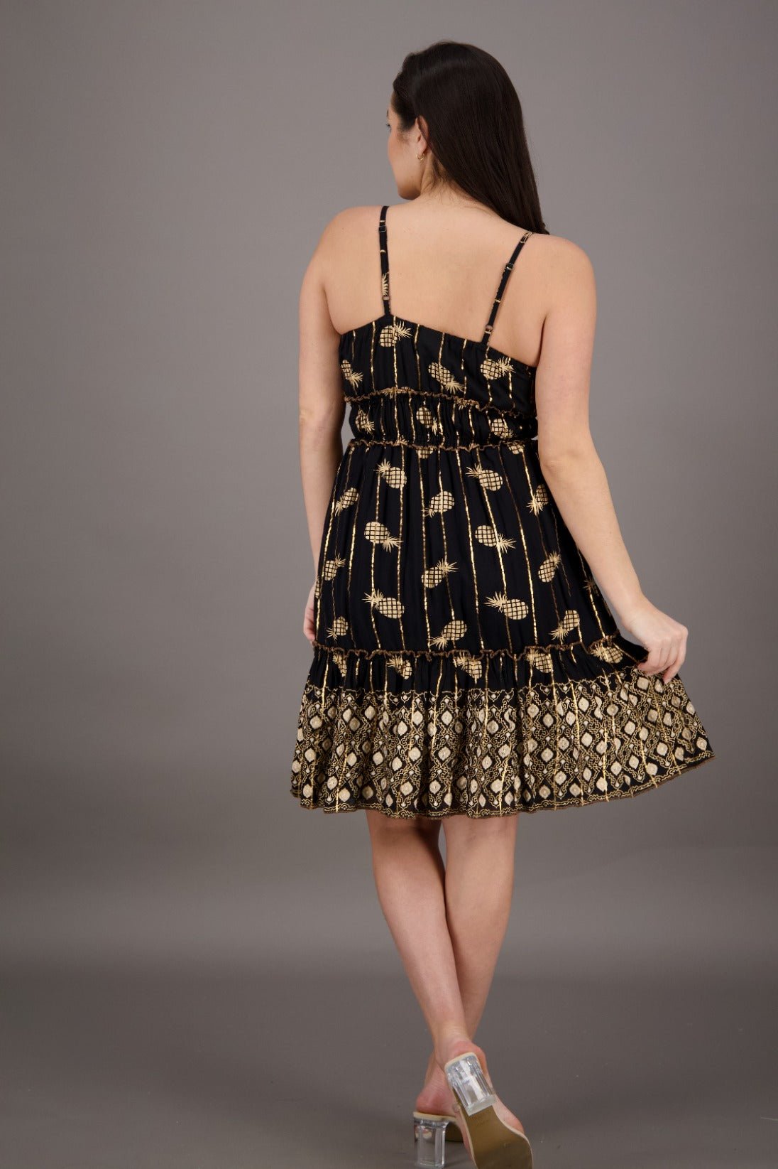 Pineapple Gleam Boho Dress 23951 - Advance Apparels Inc