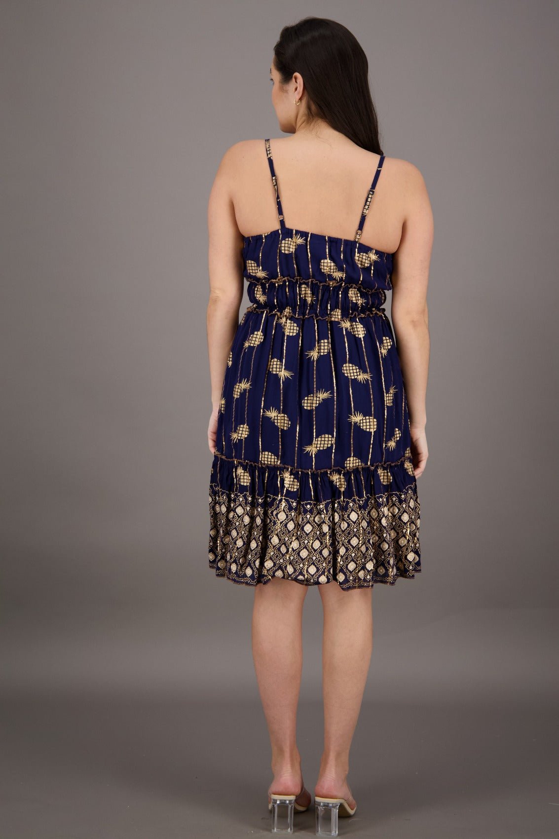 Pineapple Gleam Boho Dress 23951 - Advance Apparels Inc