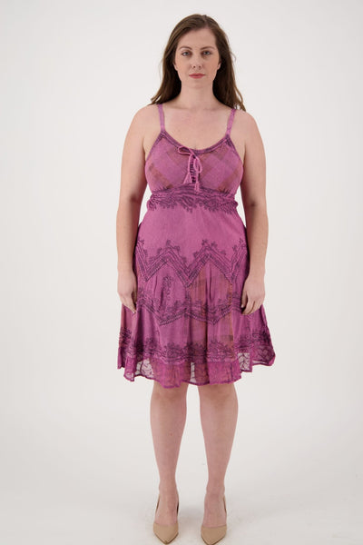 Plaid Panel Mid-Length Renaissance Dress (S/M - L/XL) 7 Colors 151304 - Advance Apparels Inc