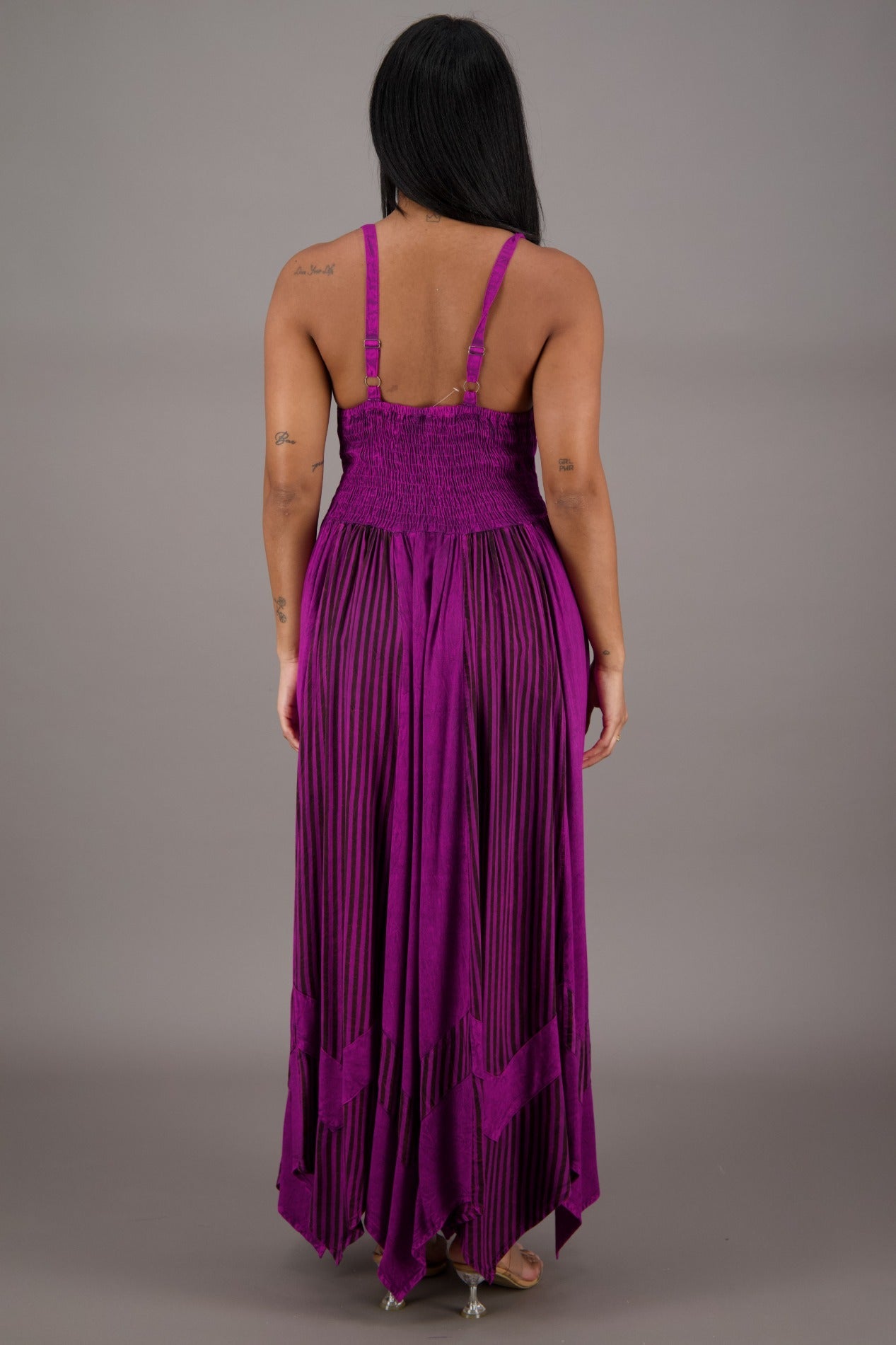 Regal Flair Acid Wash Maxi Dress ADL - 24339 - Advance Apparels Inc