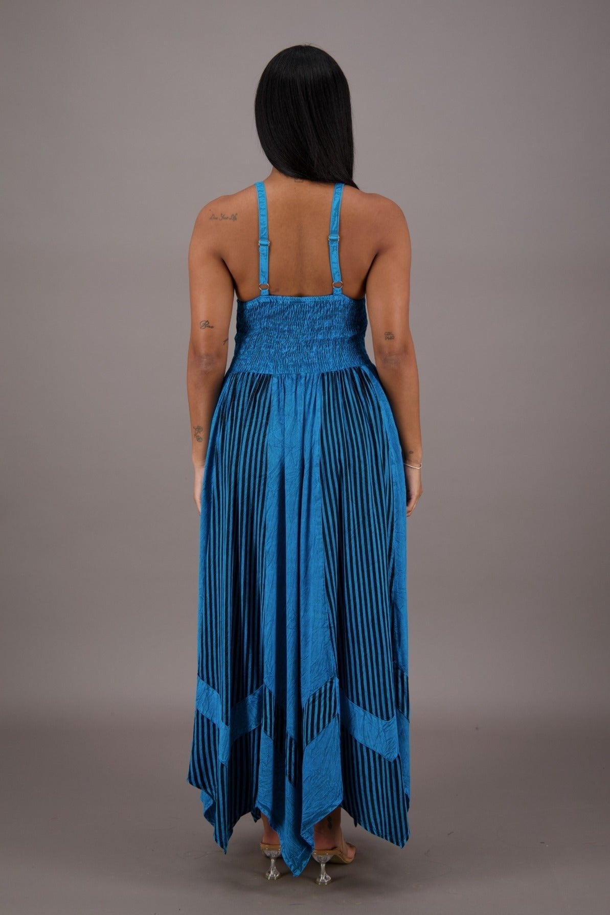 Regal Flair Acid Wash Maxi Dress ADL - 24339 - Advance Apparels Inc