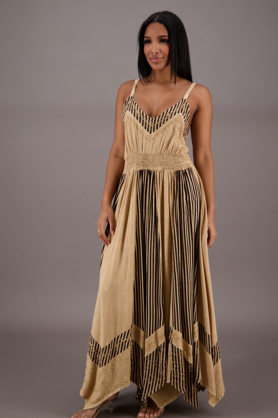 Regal Flair Acid Wash Maxi Dress ADL - 24339 - Advance Apparels Inc