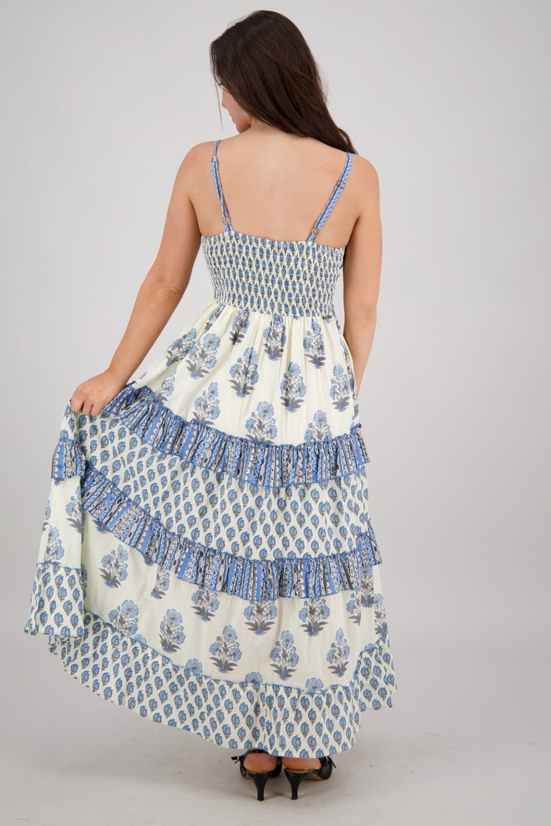 Saphira Block Print Maxi 25201 - Advance Apparels Inc