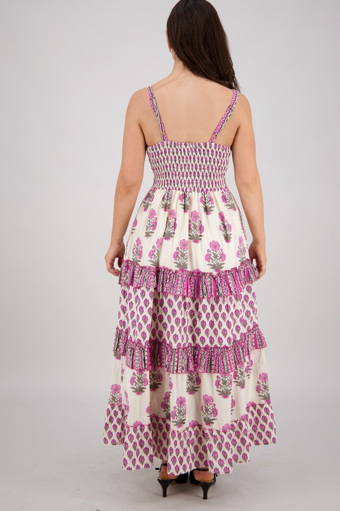 Saphira Block Print Maxi 25201 - Advance Apparels Inc