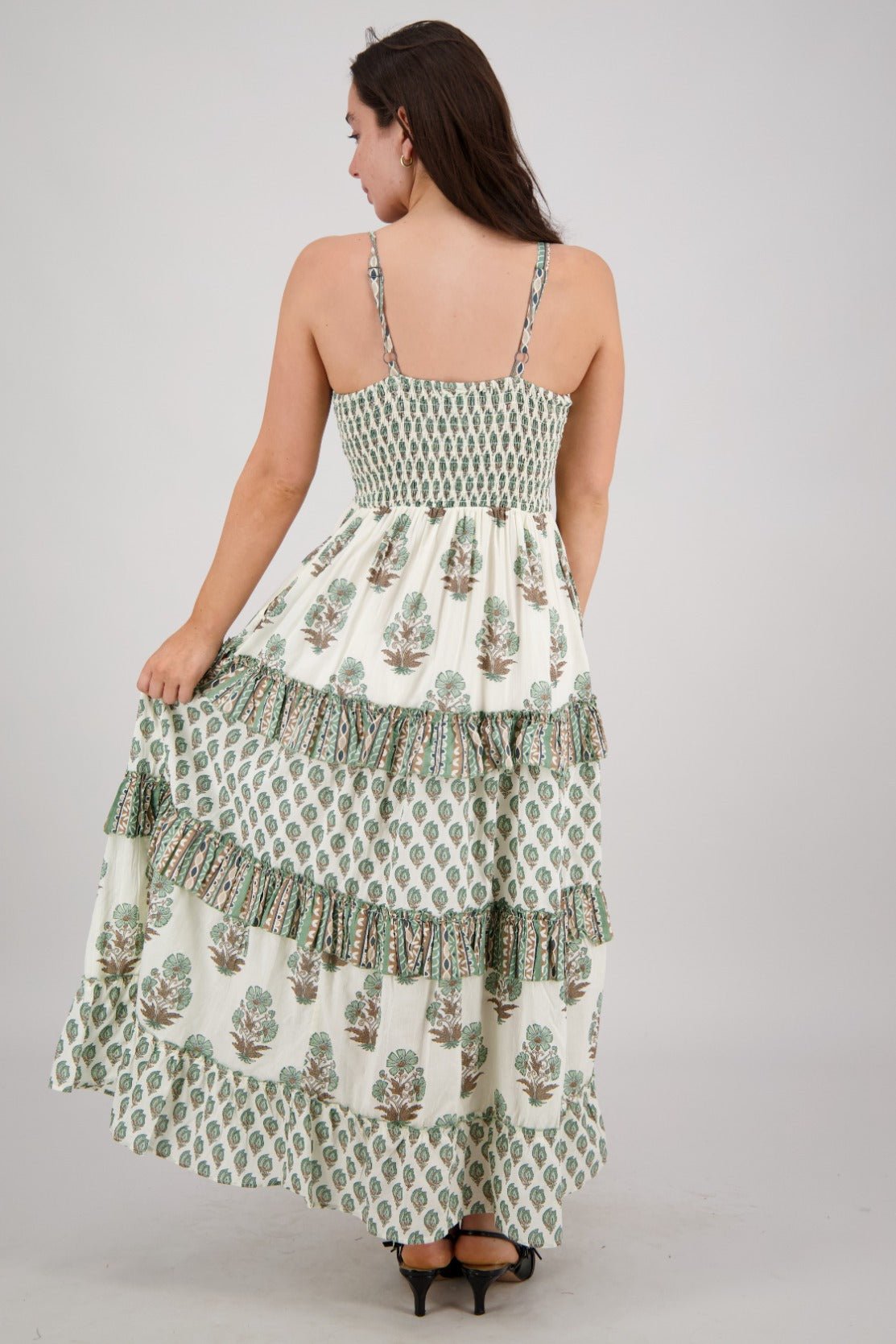 Saphira Block Print Maxi 25201 - Advance Apparels Inc