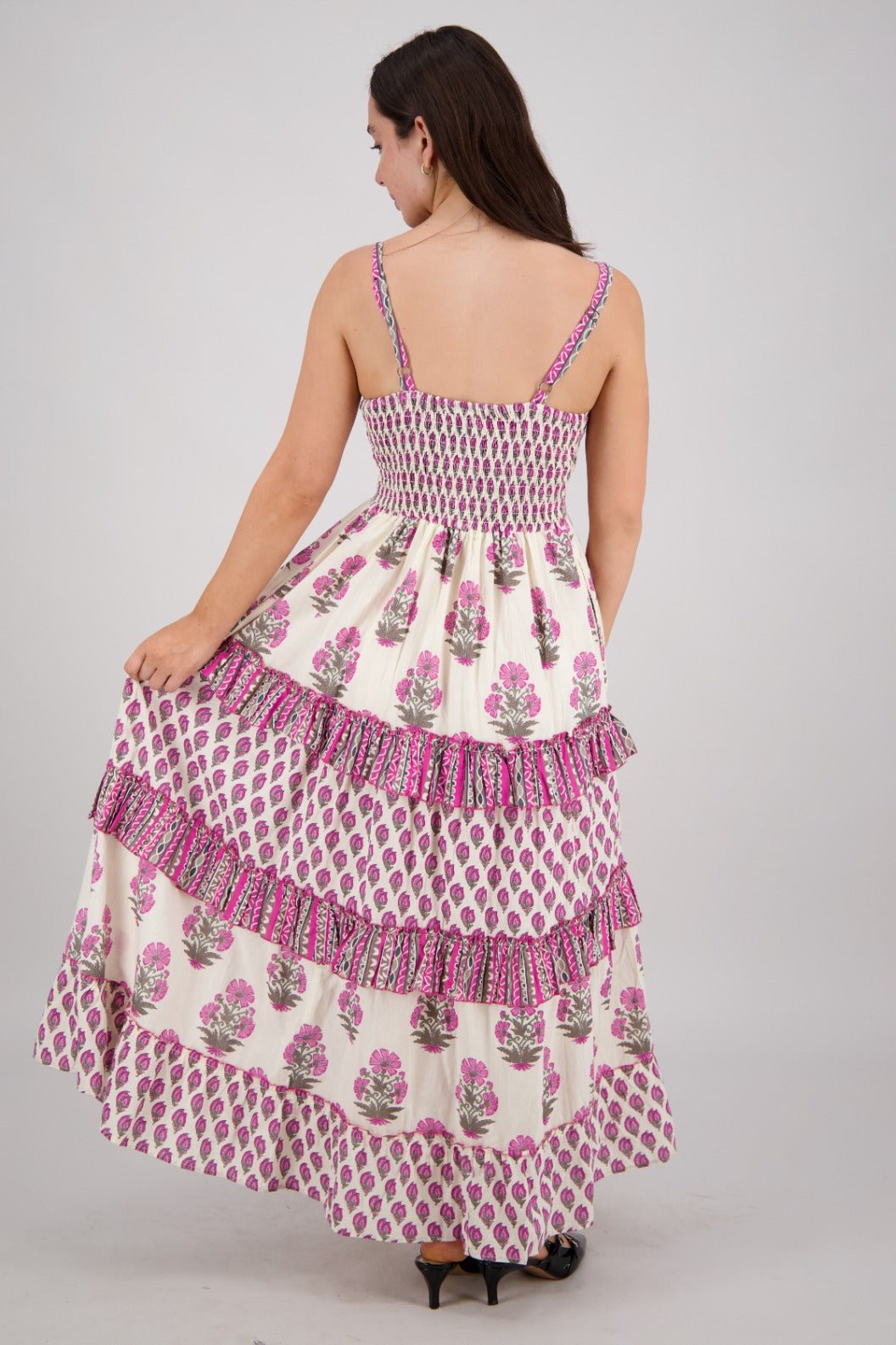 Saphira Block Print Maxi 25201 - Advance Apparels Inc