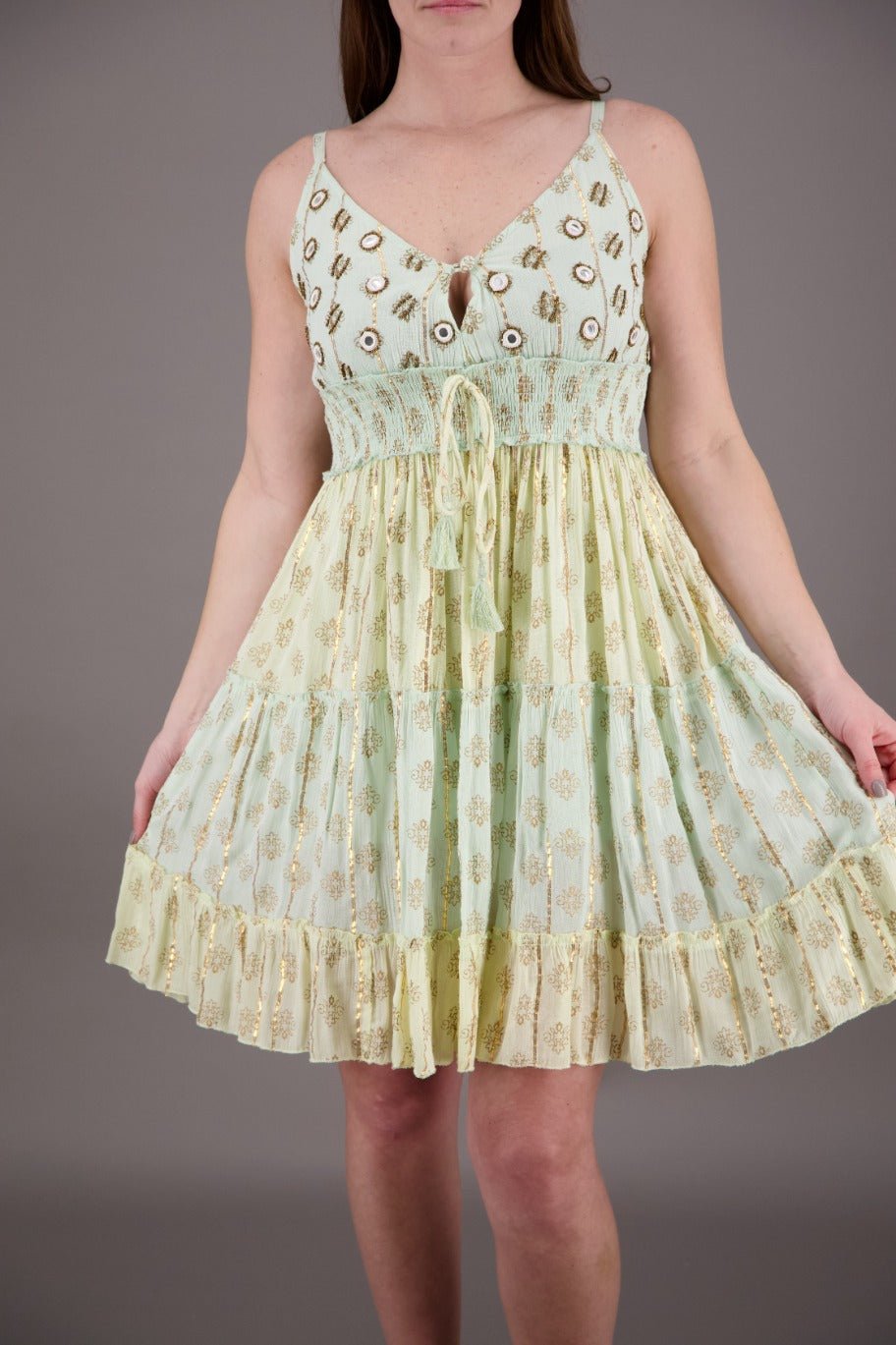 Serene Pastel Middy Dress 24928 - Advance Apparels Inc