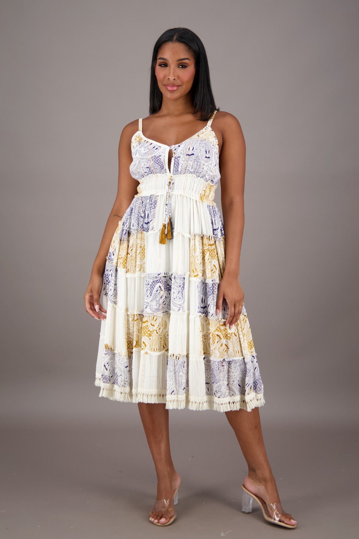 Serenity Sands Bohemian Sundress 24959 - Advance Apparels Inc