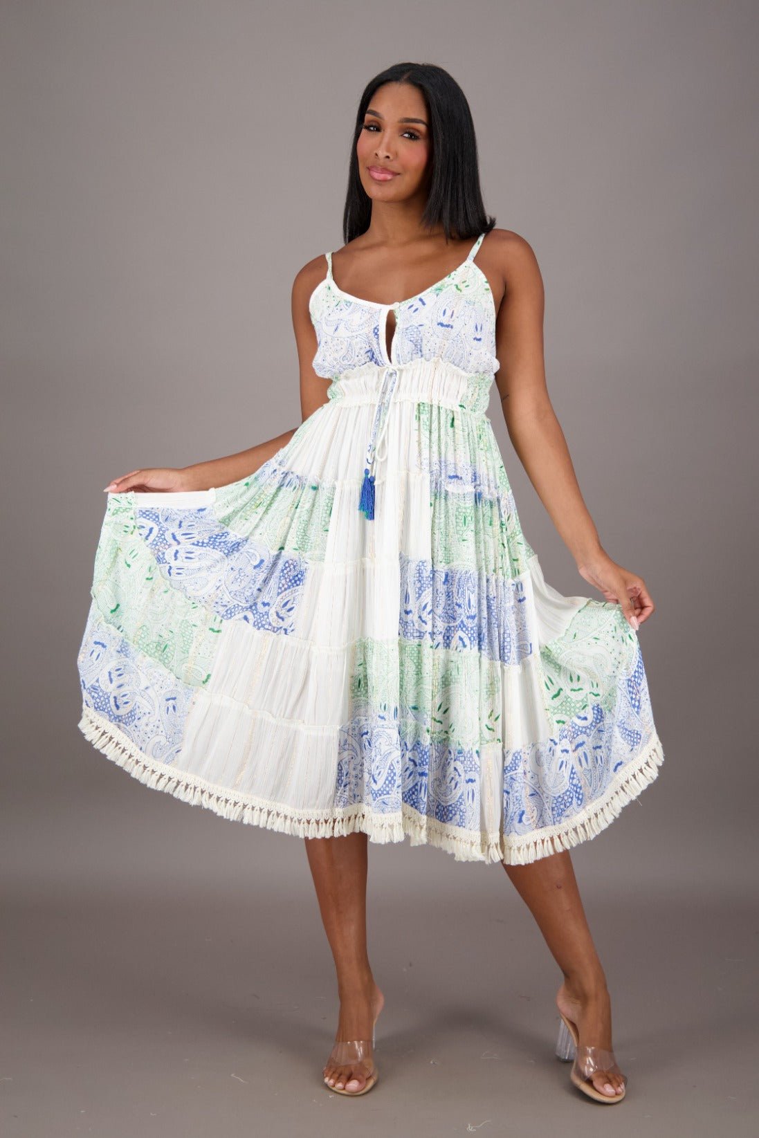 Serenity Sands Bohemian Sundress 24959 - Advance Apparels Inc