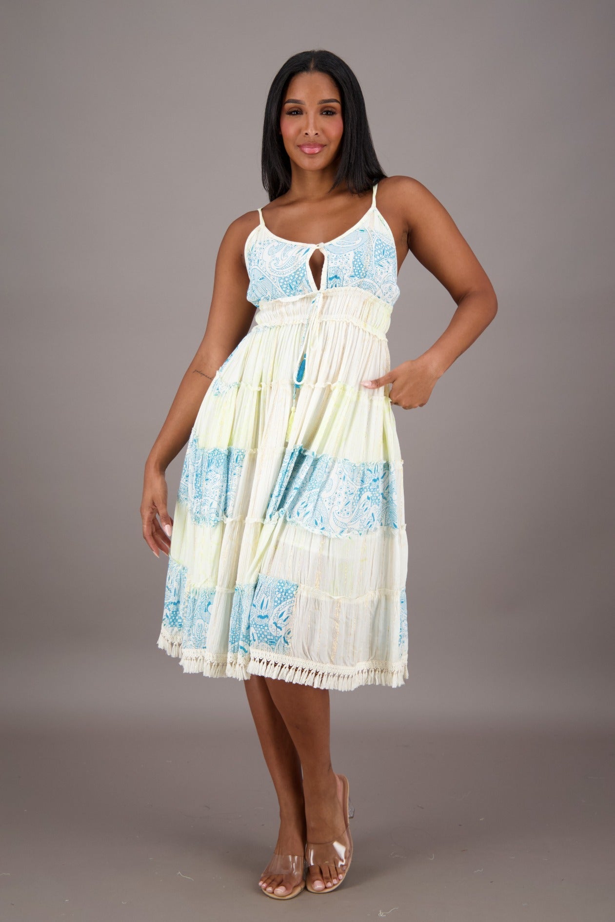 Serenity Sands Bohemian Sundress 24959 - Advance Apparels Inc