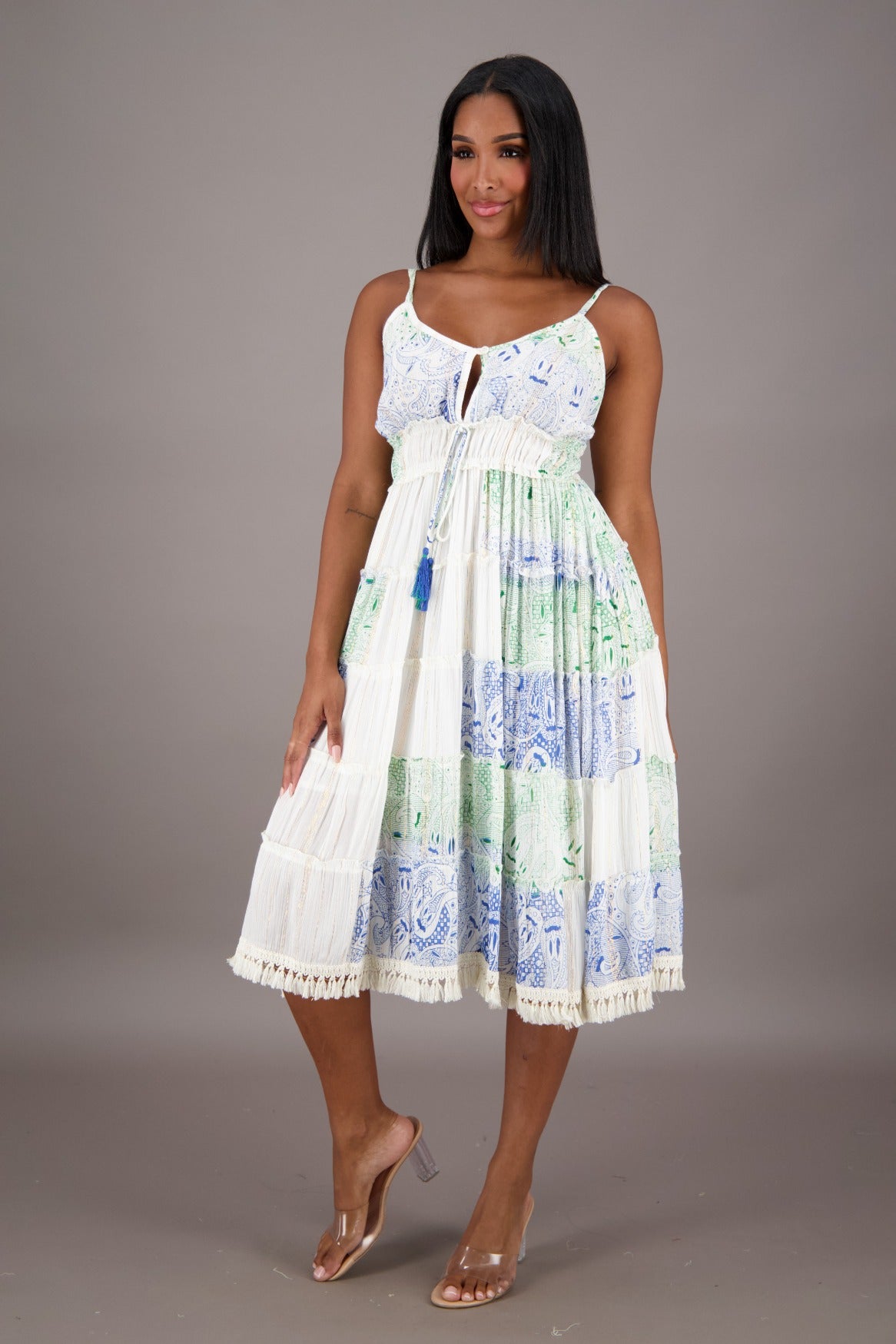 Serenity Sands Bohemian Sundress 24959 - Advance Apparels Inc