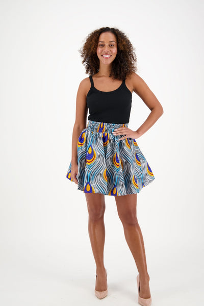 Short Length African Print Maxi Skirt Elastic Waist 16412-133 - Advance Apparels Inc