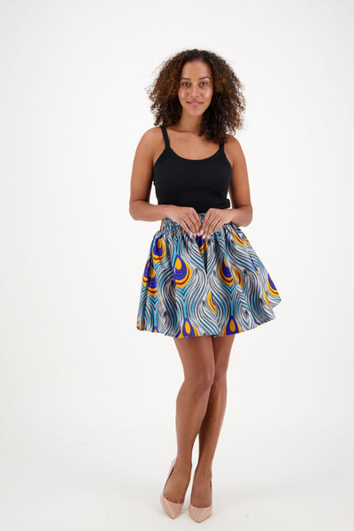 Short Length African Print Maxi Skirt Elastic Waist 16412-133 - Advance Apparels Inc