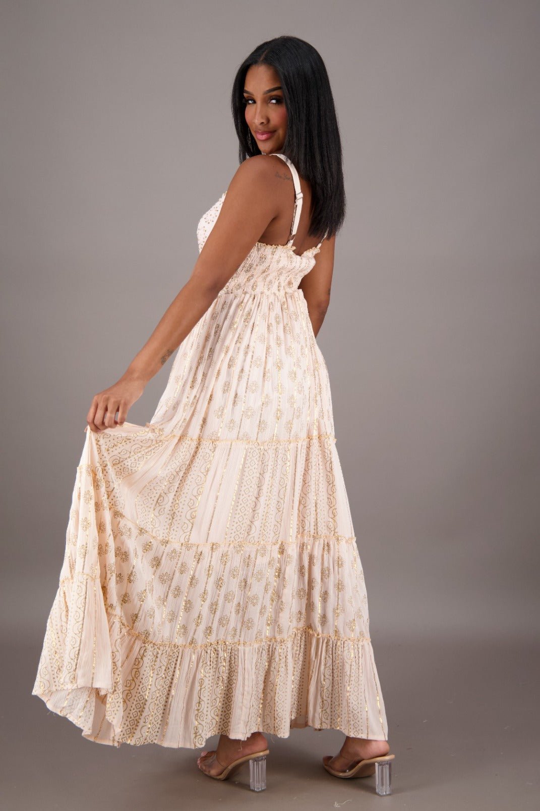 Solene Tiered Maxi 24713 - Advance Apparels Inc
