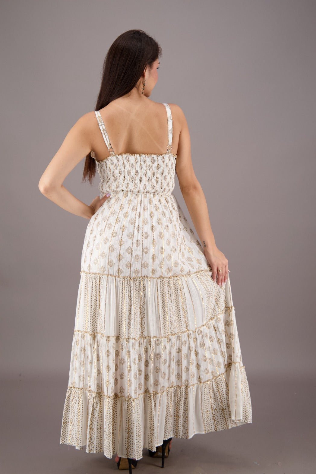 Solene Tiered Maxi 24713 - Advance Apparels Inc