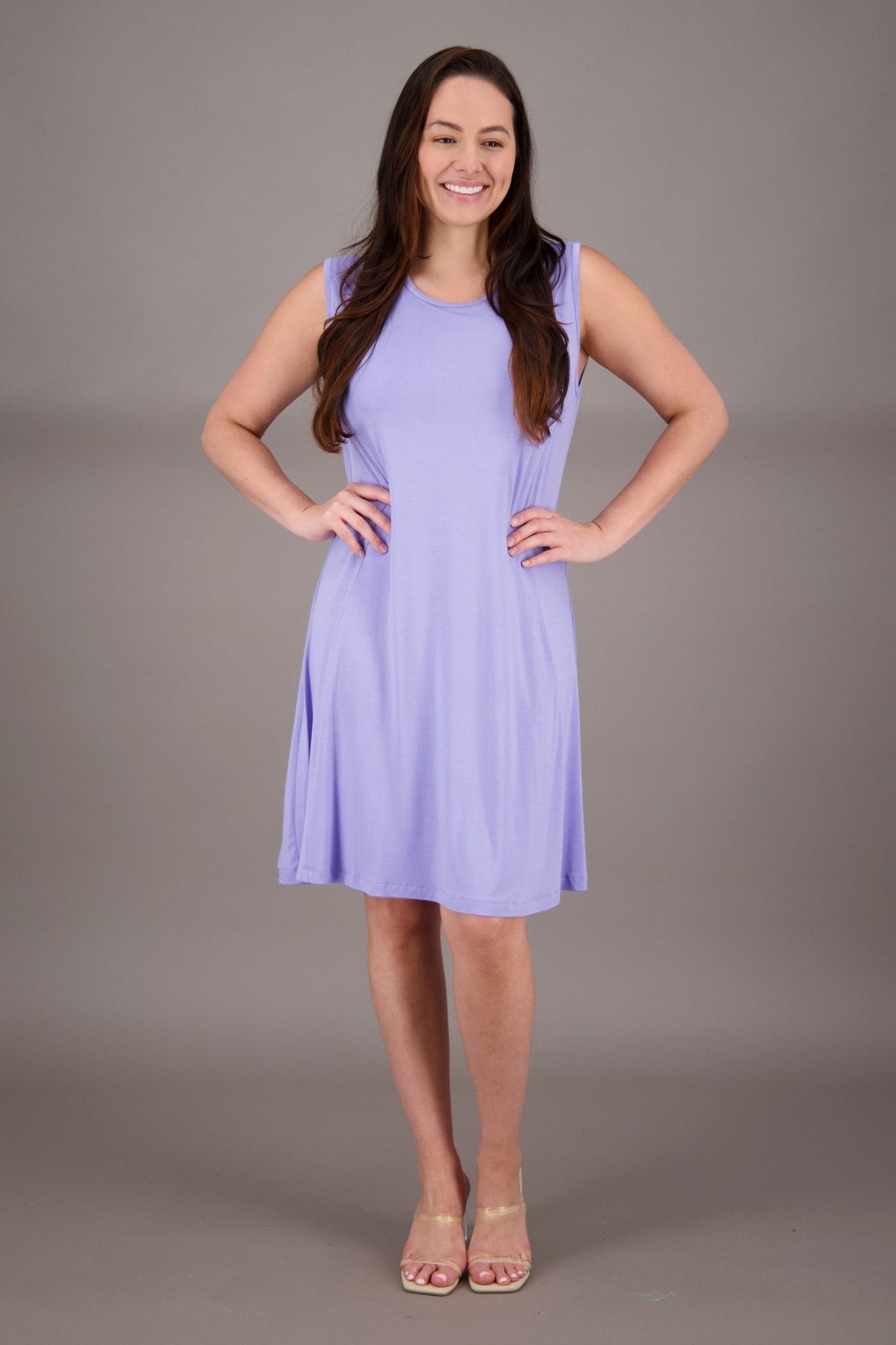 Solid Color Bamboo Tank Dress BAM - 24602 - Advance Apparels Inc