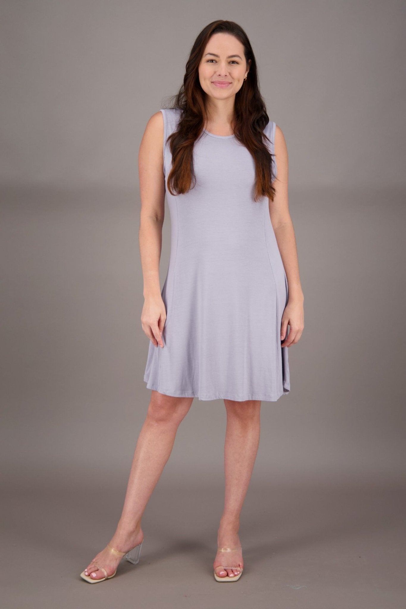 Solid Color Bamboo Tank Dress BAM - 24602 - Advance Apparels Inc