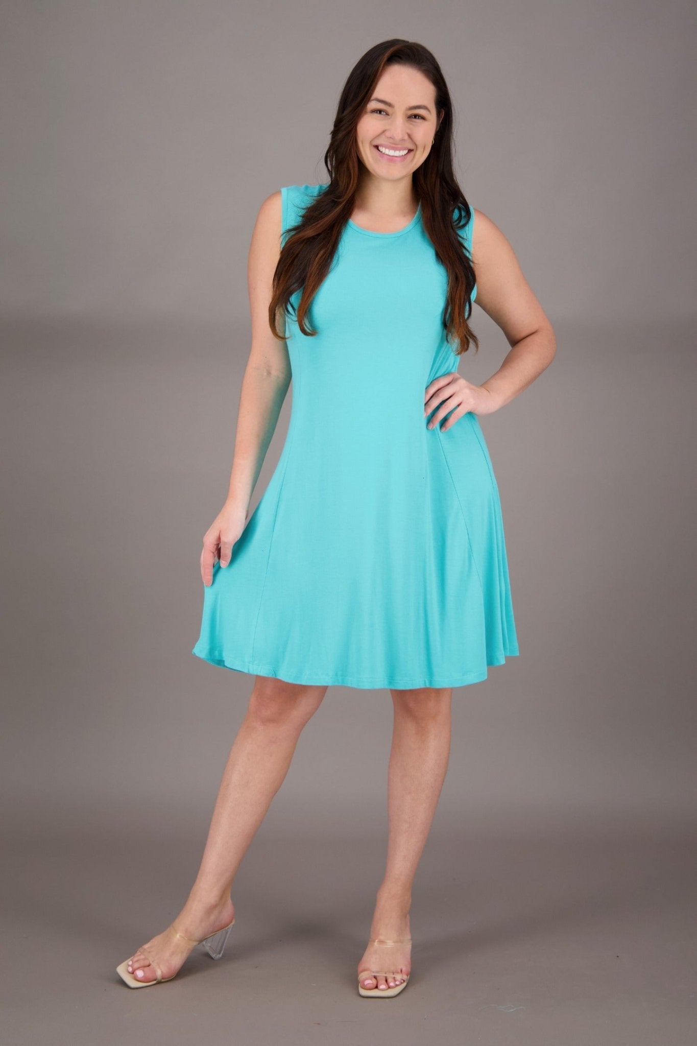 Solid Color Bamboo Tank Dress BAM - 24602 - Advance Apparels Inc