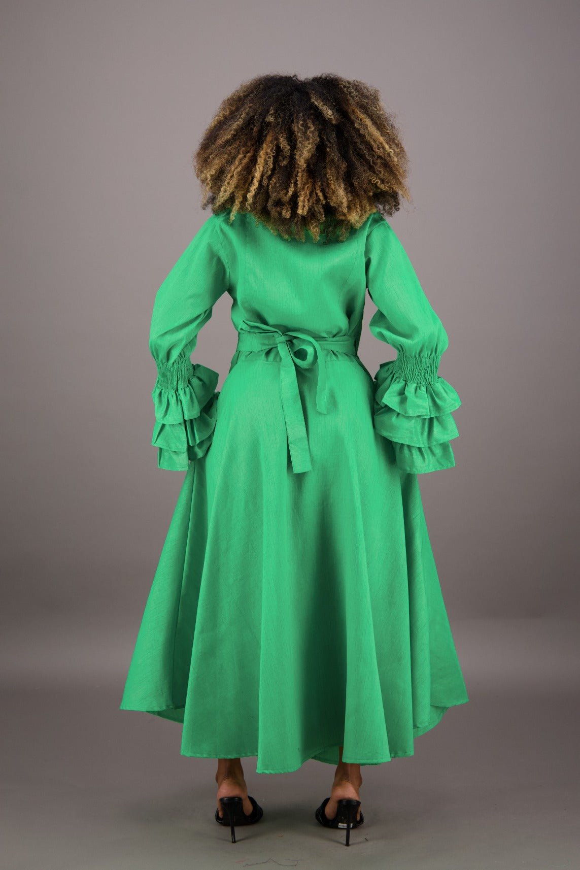 Solid Color Wrap Dress - Advance Apparels Inc