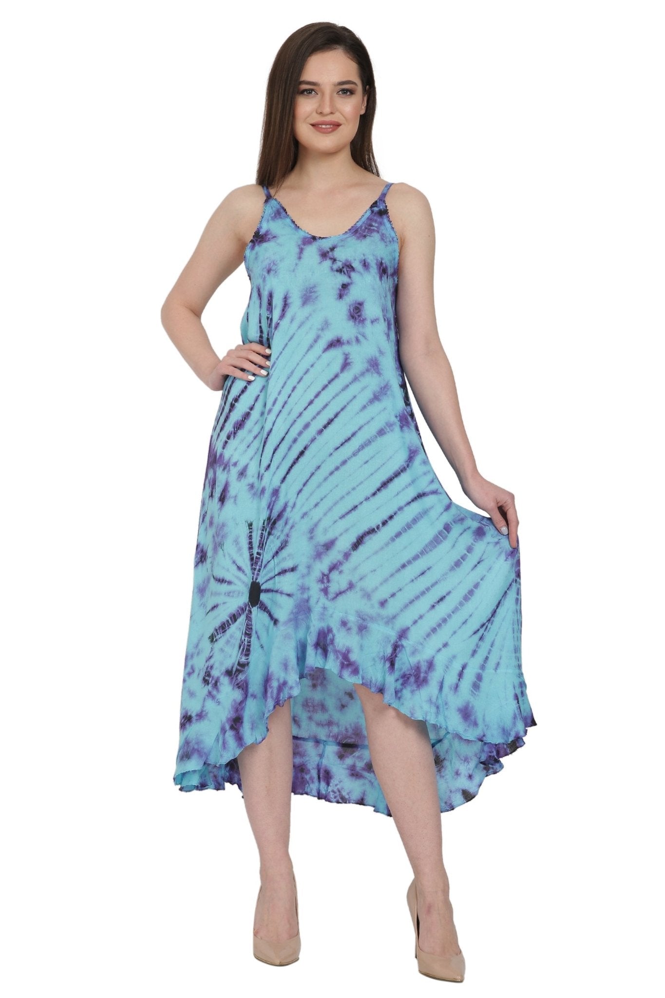 Spaghetti Strap Tie Dye Beach Dress TD - 831 - Advance Apparels Inc