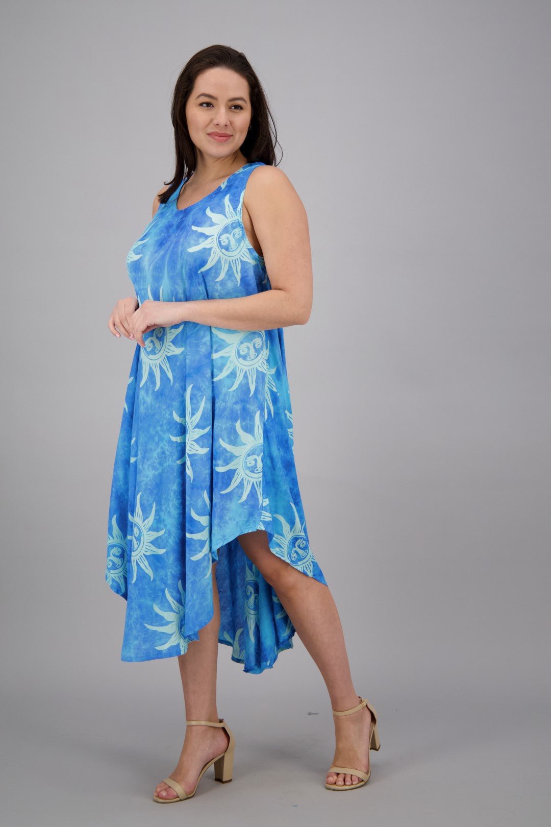 Sun Print Summer Dress – Light, Flowy Beach Dress Purple / One Size Fits Most Sun Print Summer Dress – Light, Flowy Beach Dress Purple / One Size Fits Most