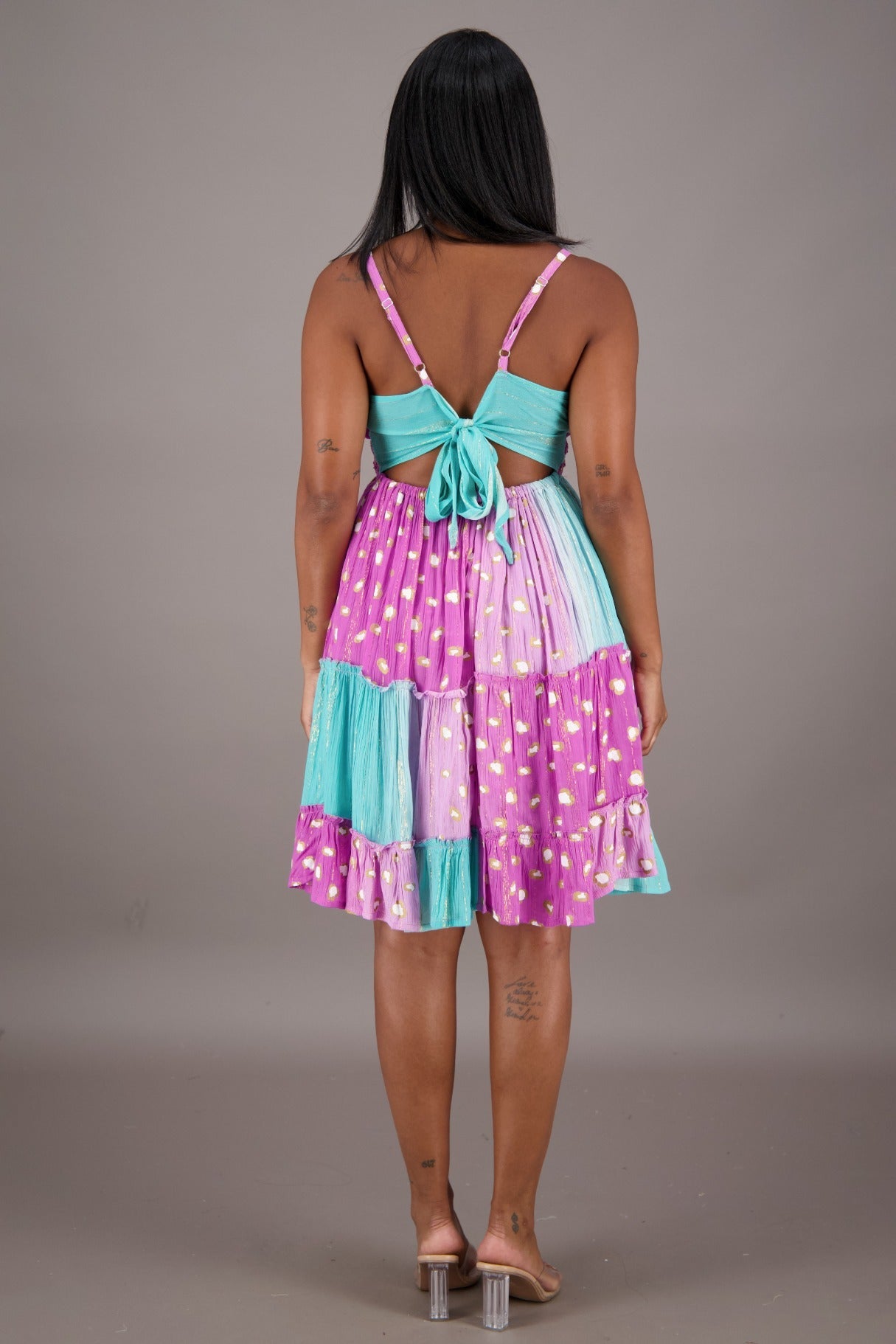 Sunset Sorbet Open Back Dress 24957 - Advance Apparels Inc